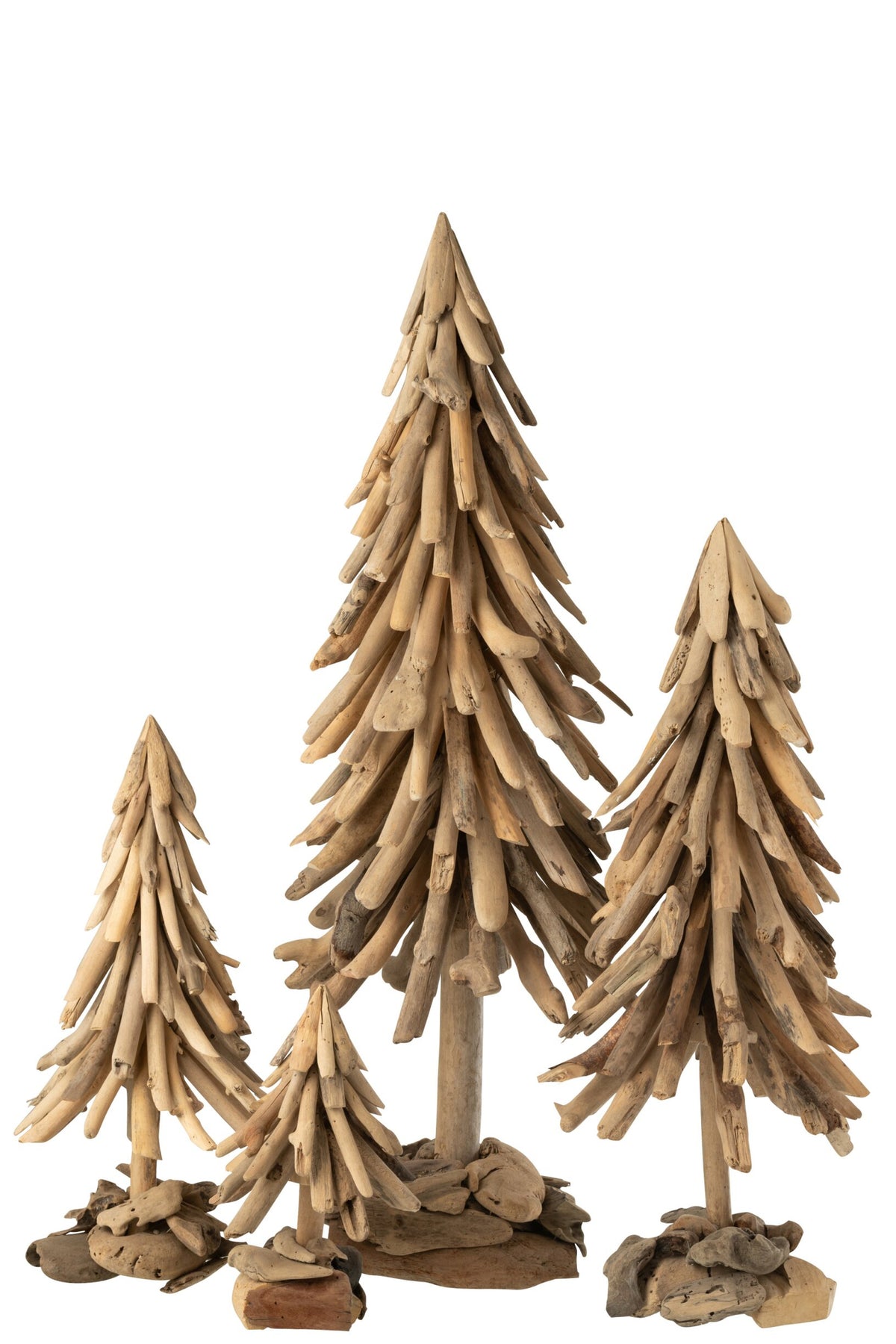 Kerstboom drijfhout op voet extra groot – drijfhout, naturel, 100 cm