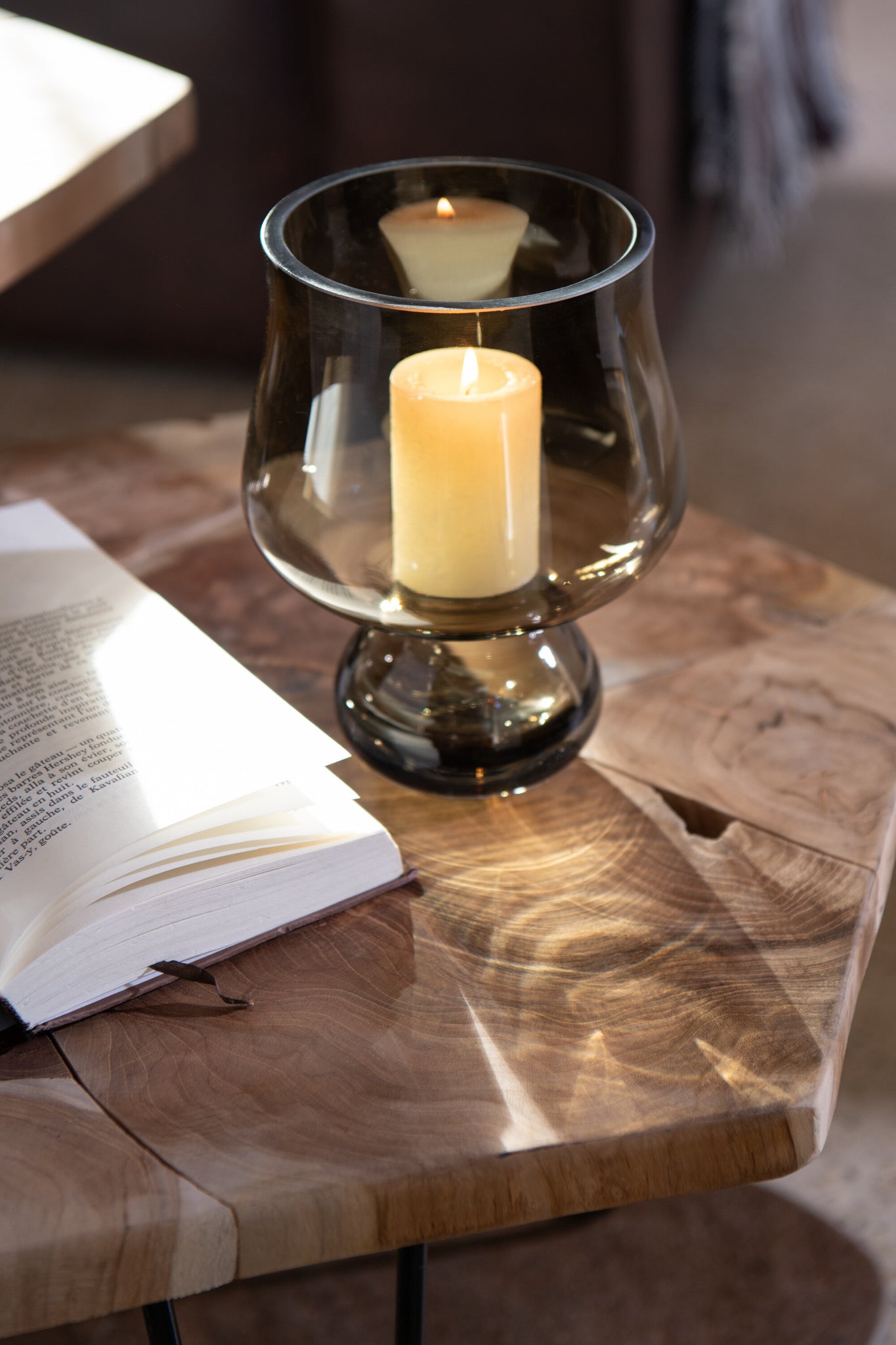 Vase Goblet Low Glass Gray