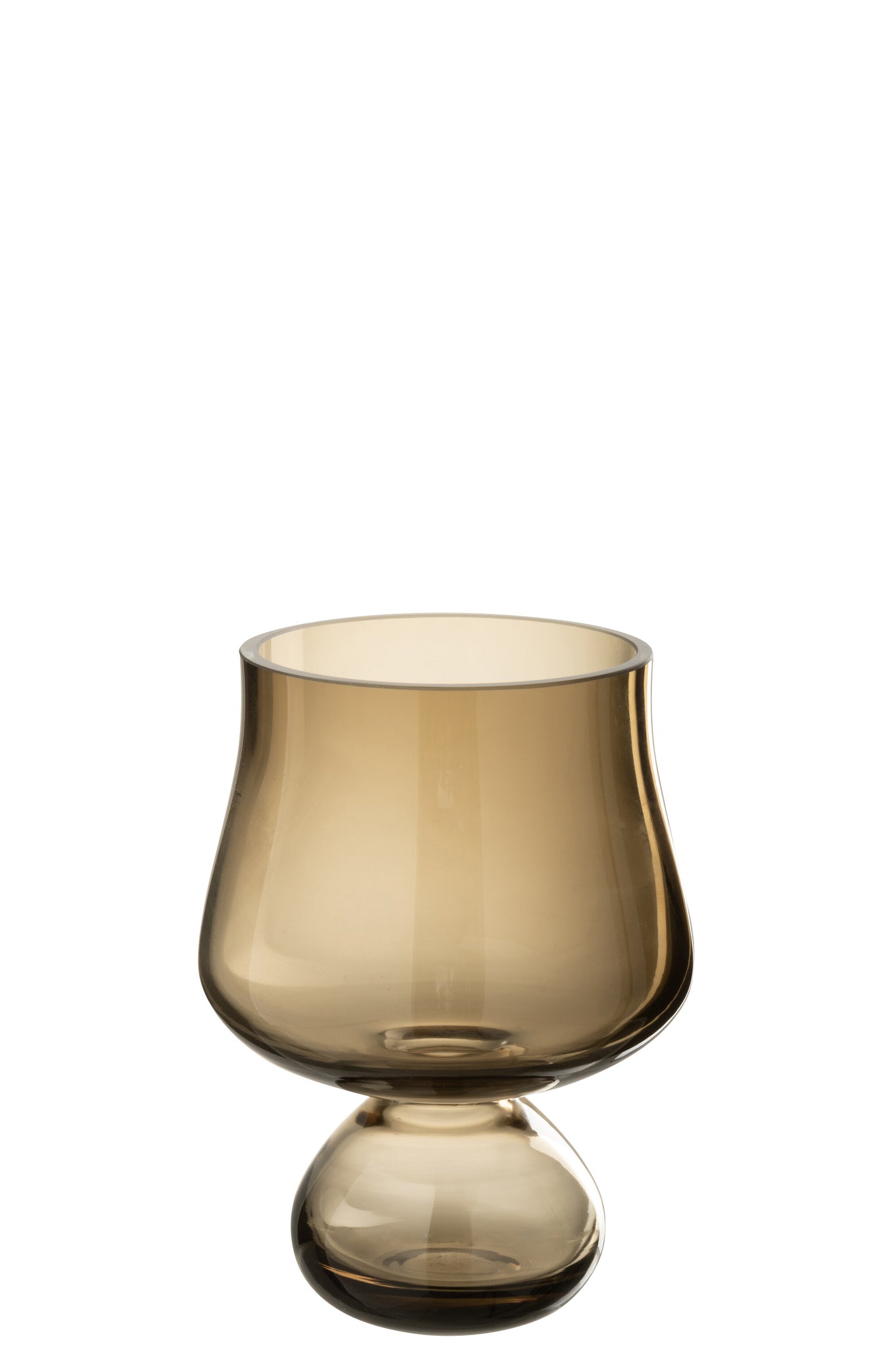 Vase Goblet Low Glass Gray