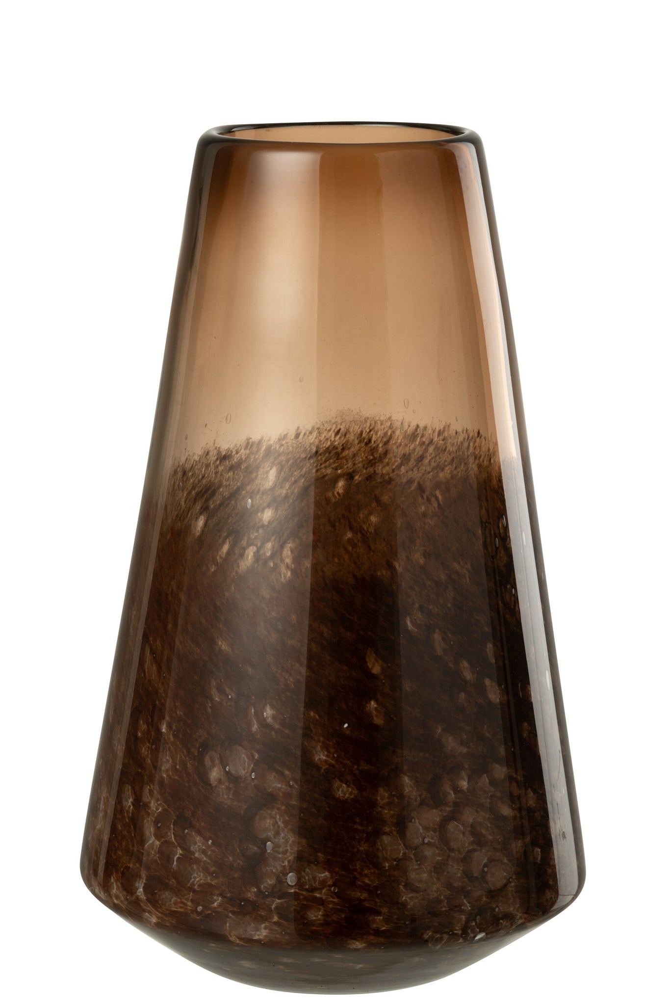 Vase Cone Glass Dark Brown Large