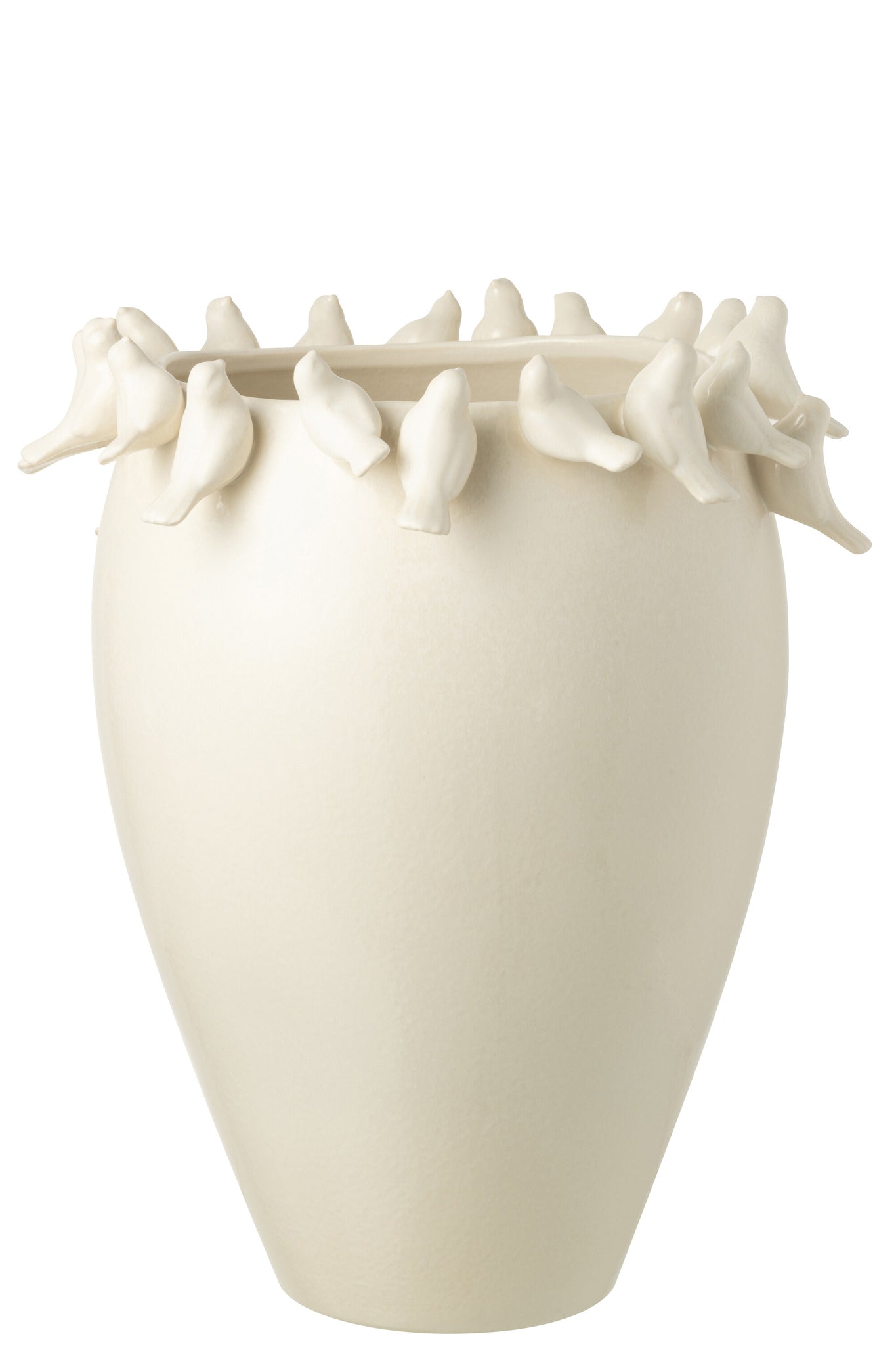 Vase Budgie Clay White Large