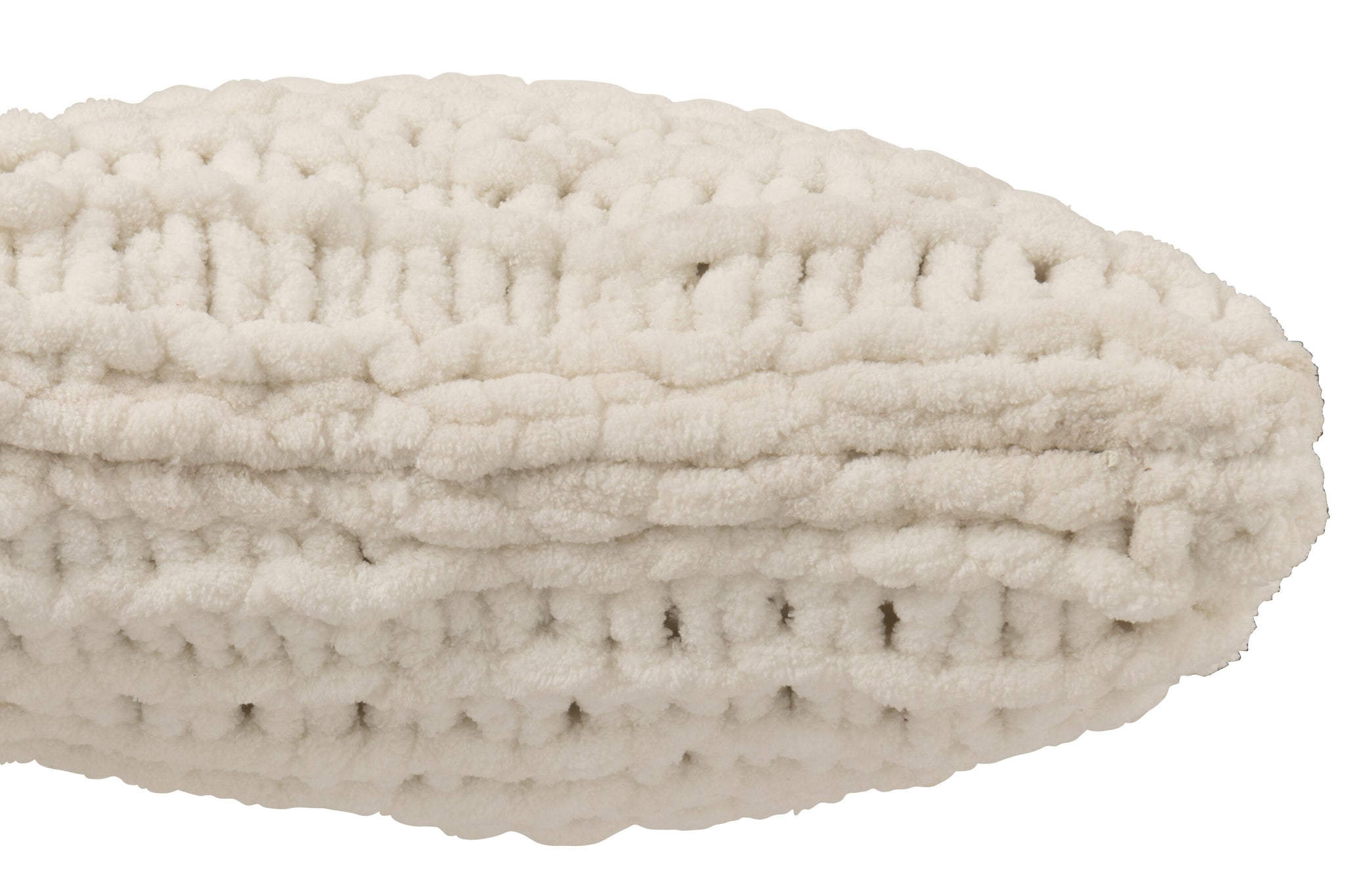 Kissen, gestricktes Polyester, weiß