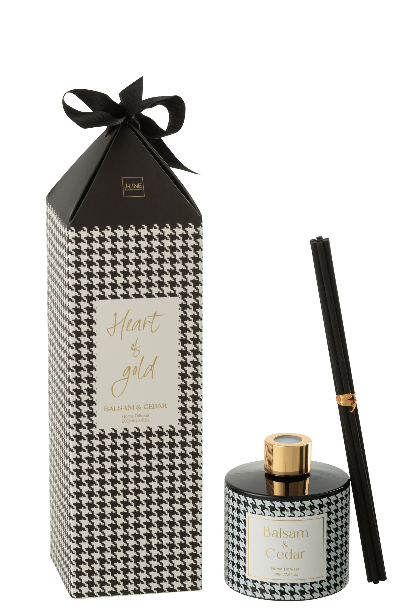 Reed Diffuser Heart Of Gold Fragrance Oil White/Black