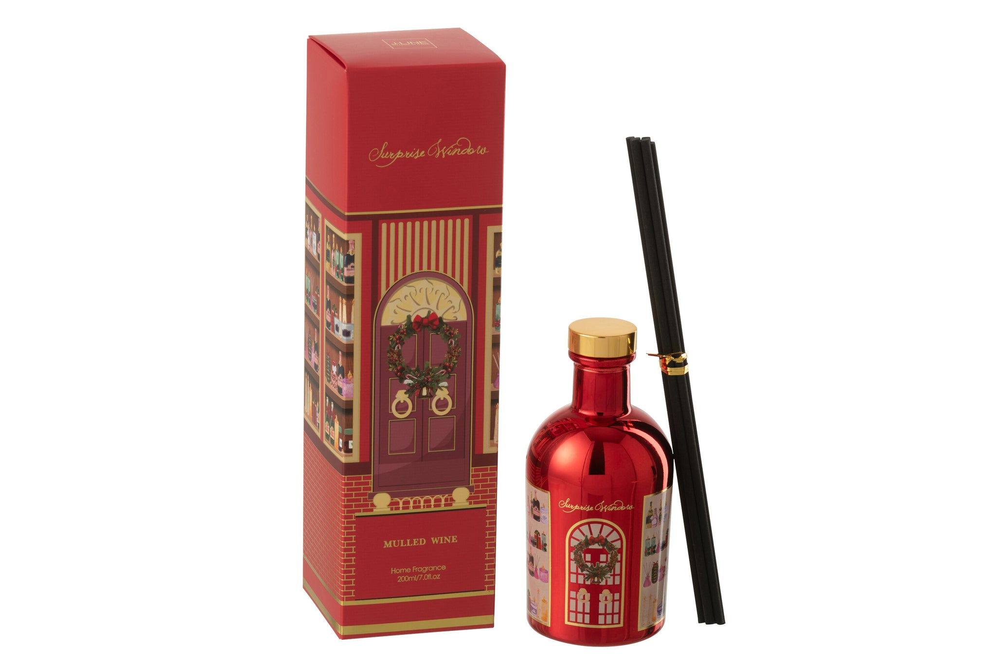 Reed Diffuser Surprise Window Fragrance Oil Coral Red/Multicolored