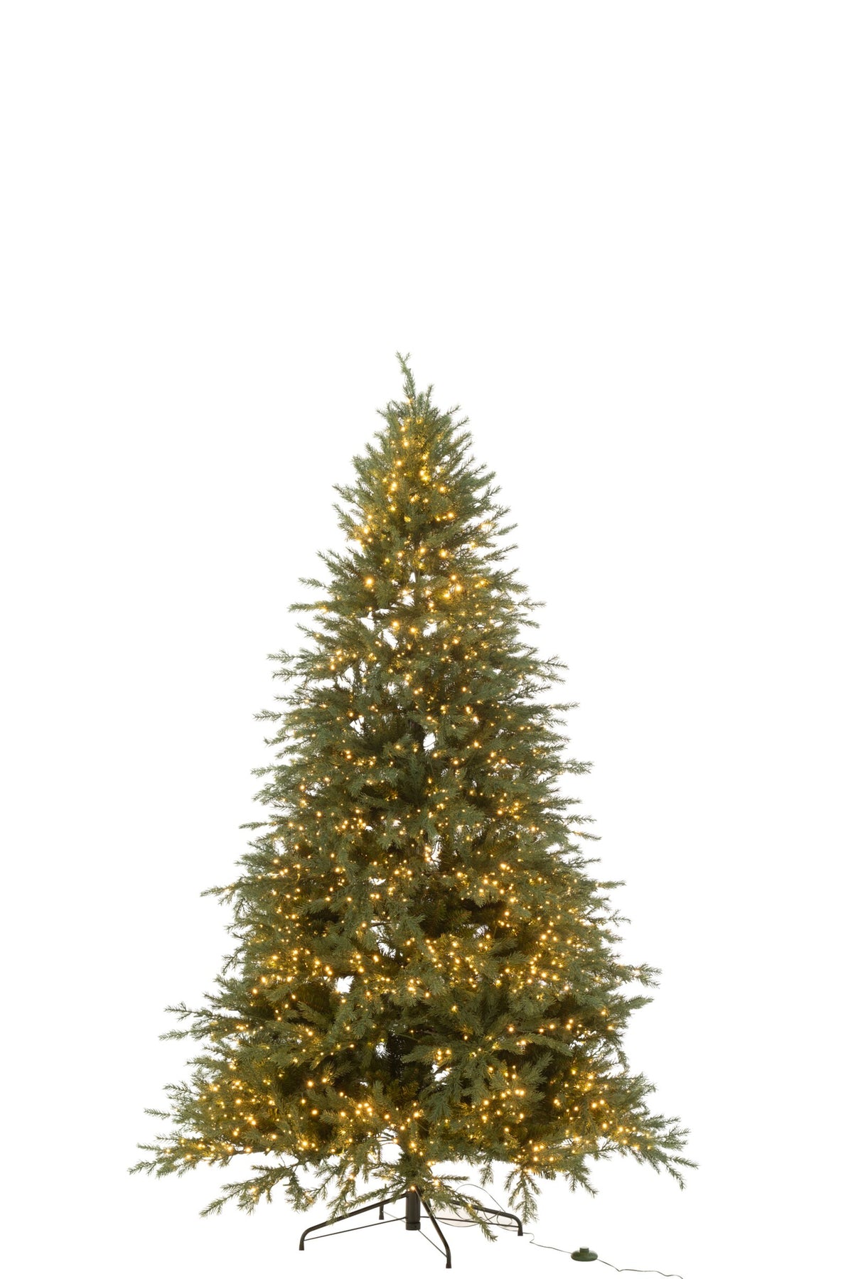Kunstkerstboom met 3000 LED – donkergroen, 225 cm