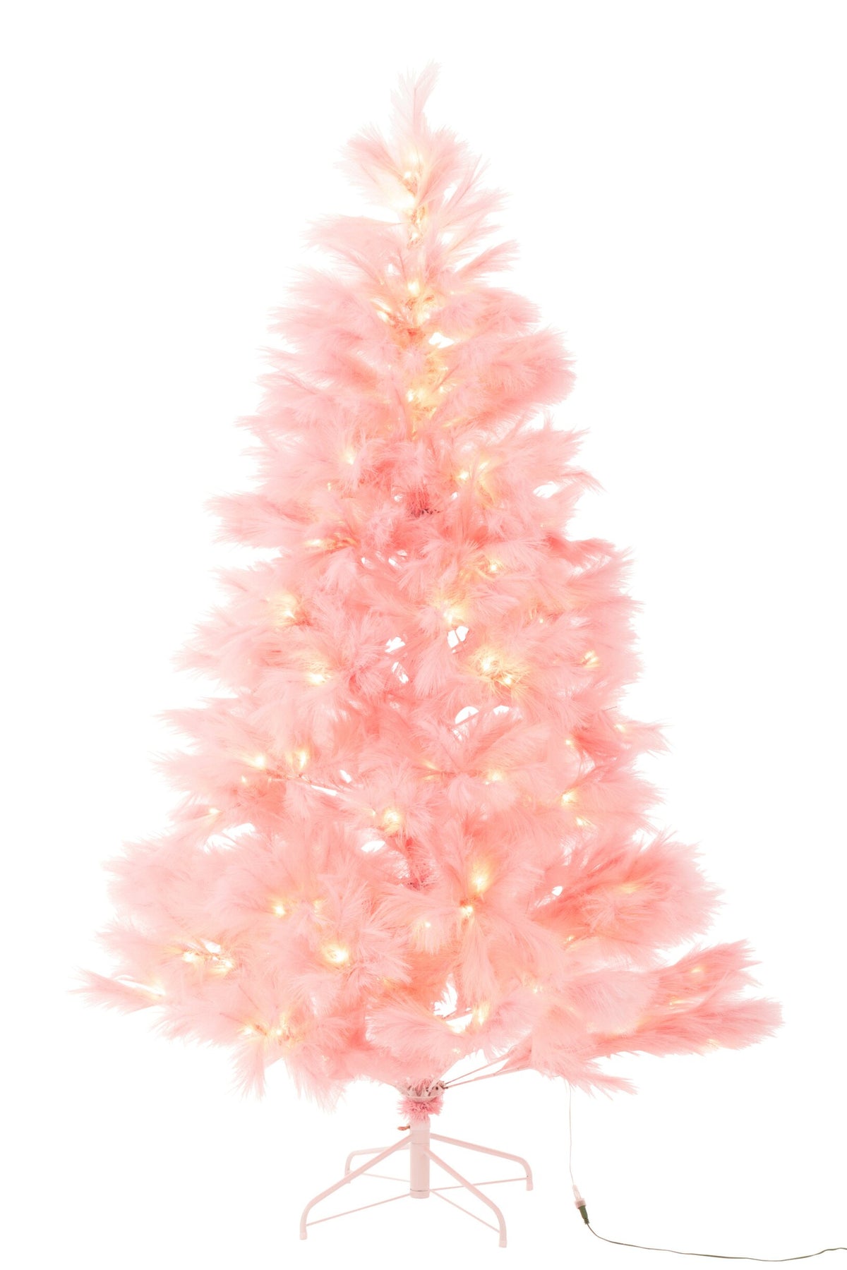 Kerstboom Pampa met 400 LED – metaal, lichtroze, 210 cm