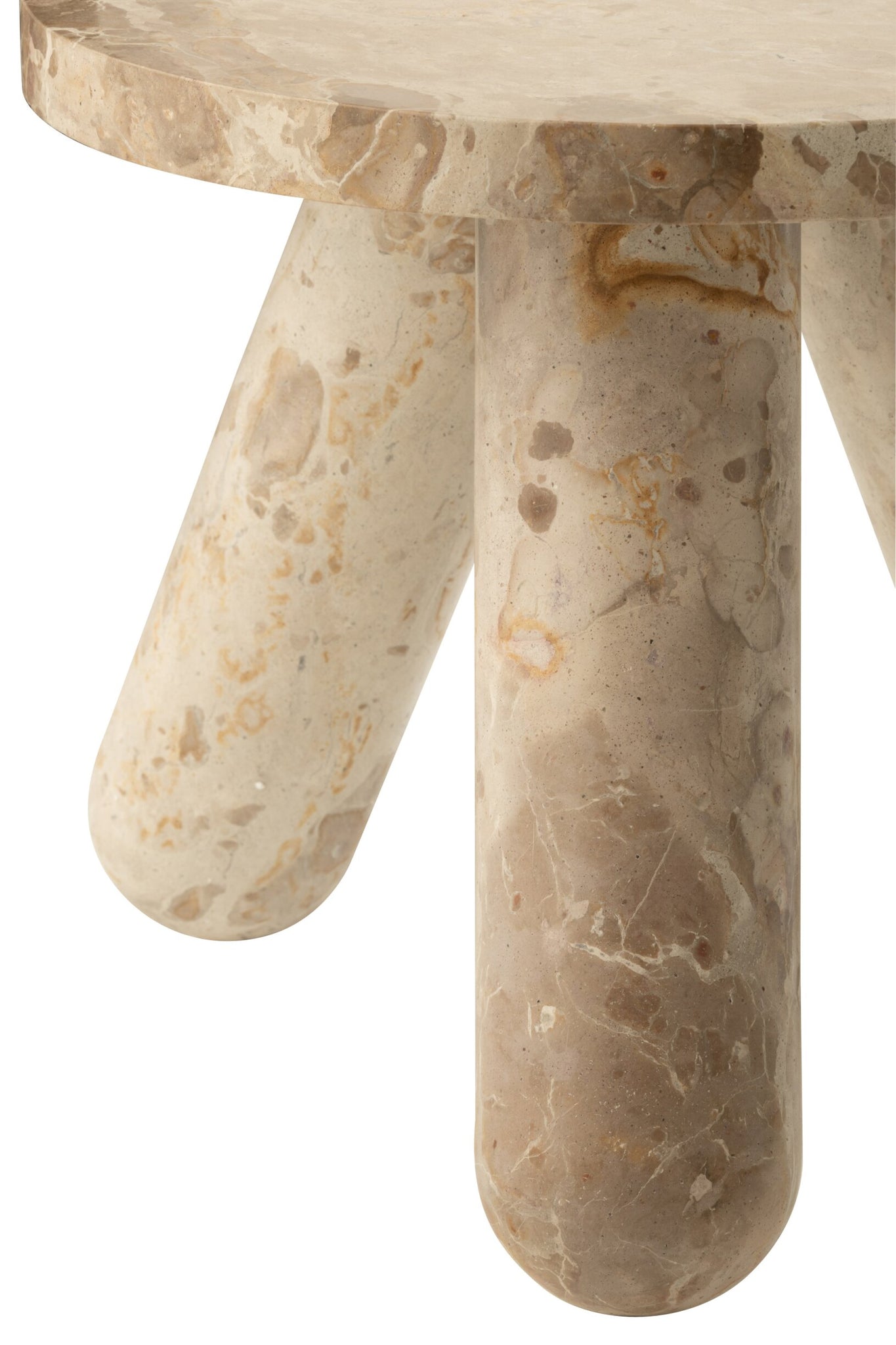 Beistelltisch Rund Marmor Beige