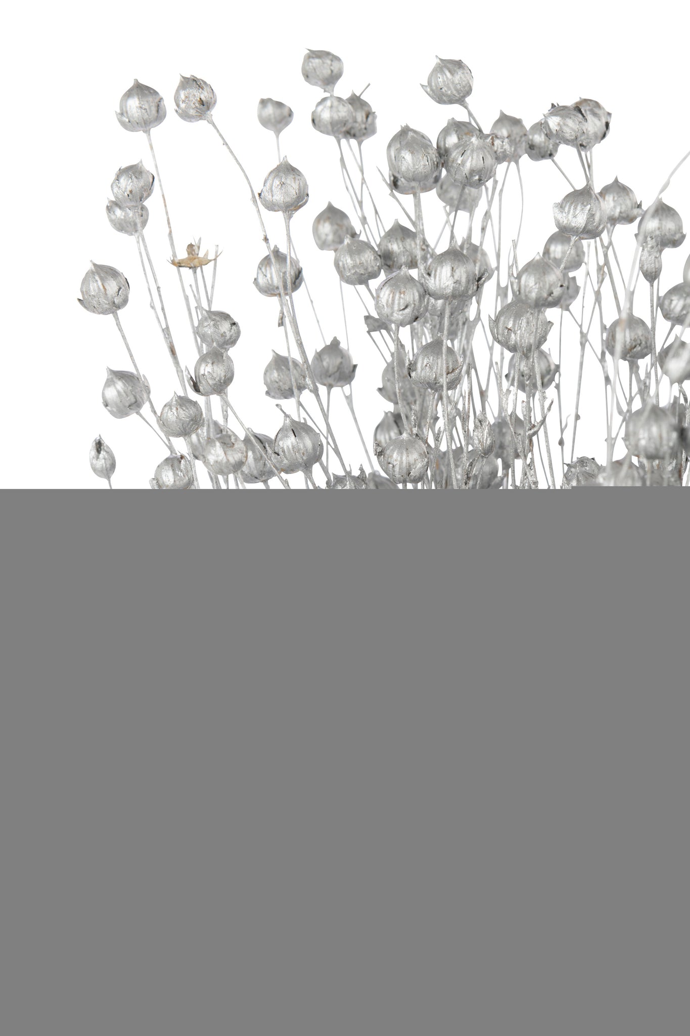 Linen Dry Flower Silver Colored
