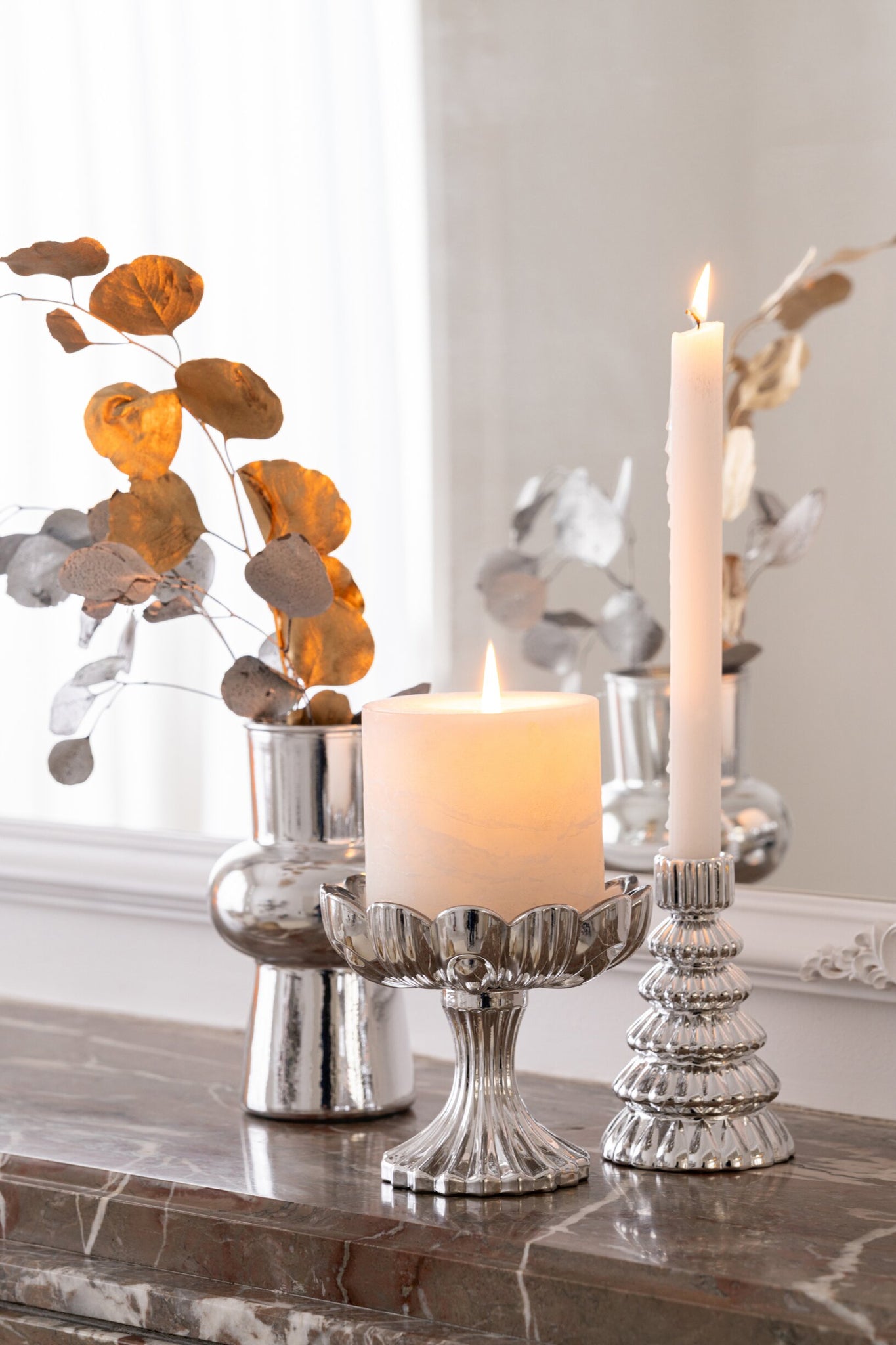 Eucalyptus Dry Flower Silver Colored