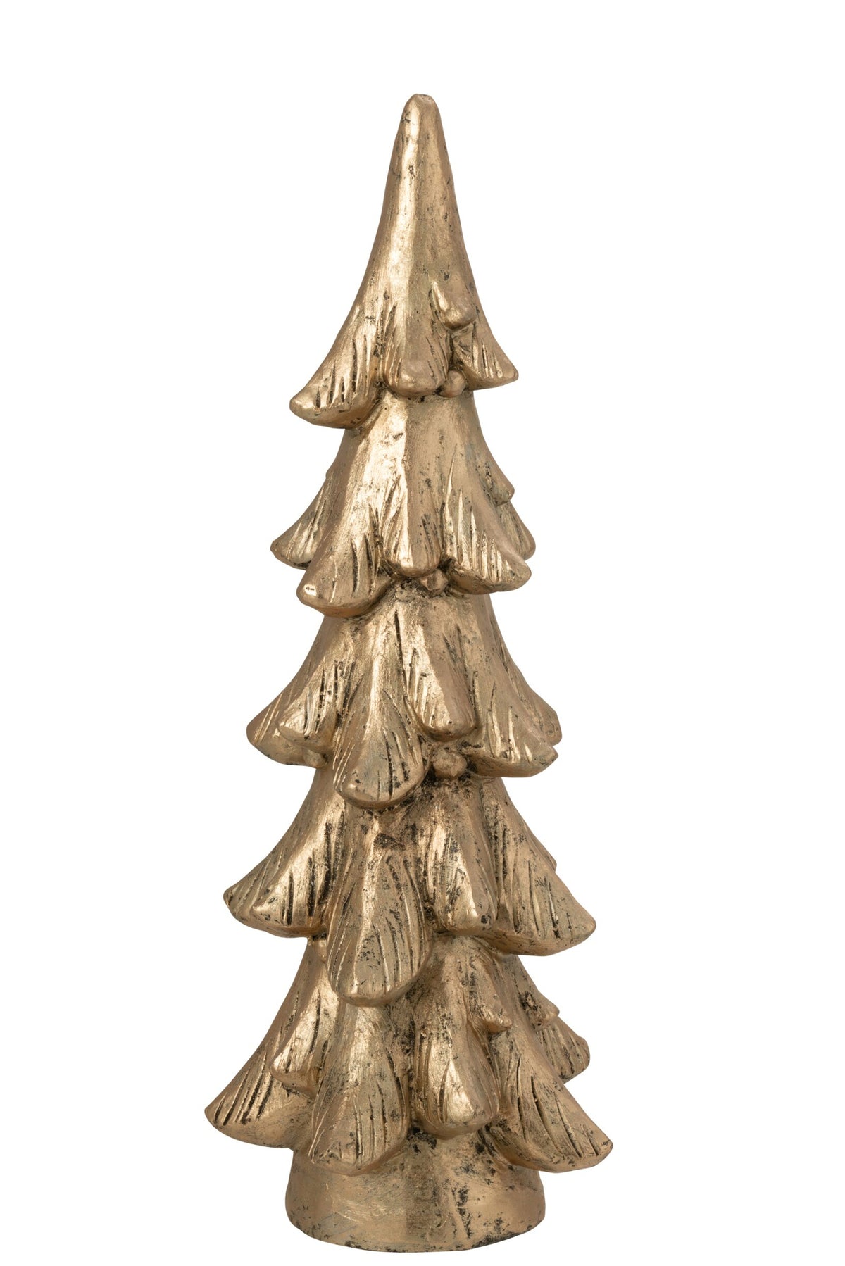 Kerstboom op ronde voet groot – magnesia, goud, 74 cm