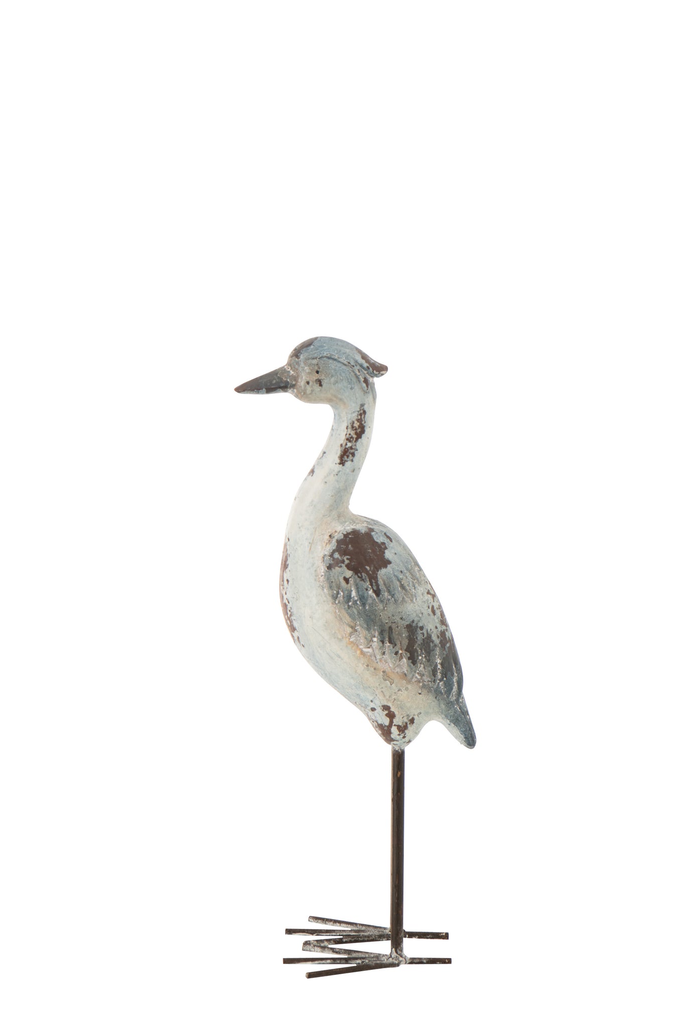 Bird Antique Outdoor Magnesium Blue/White Small