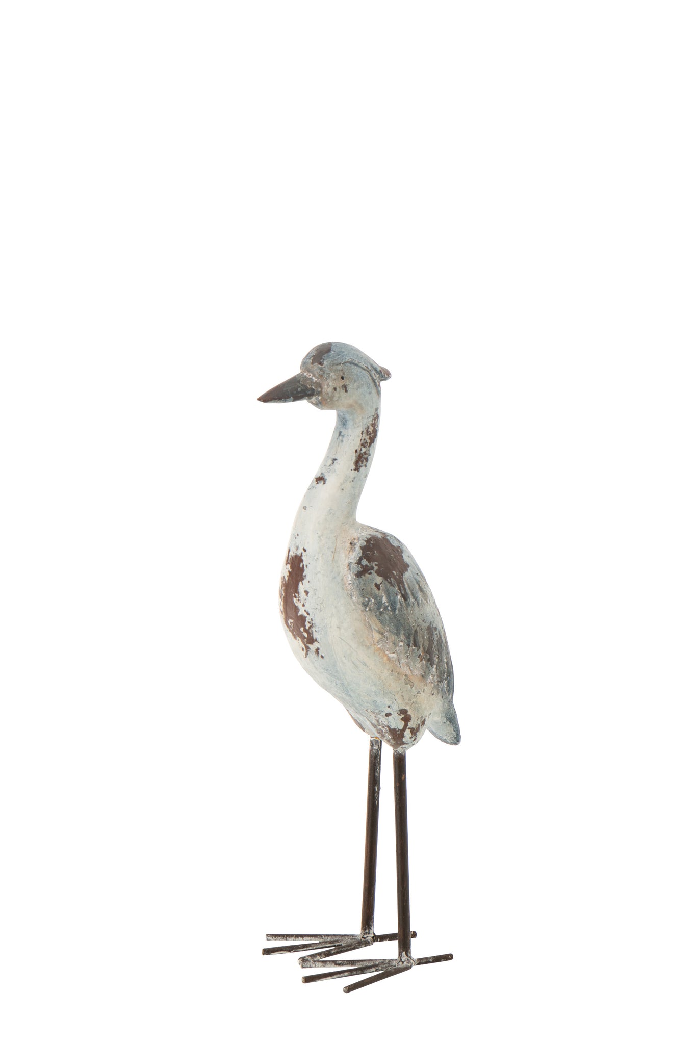 Bird Antique Outdoor Magnesium Blue/White Small