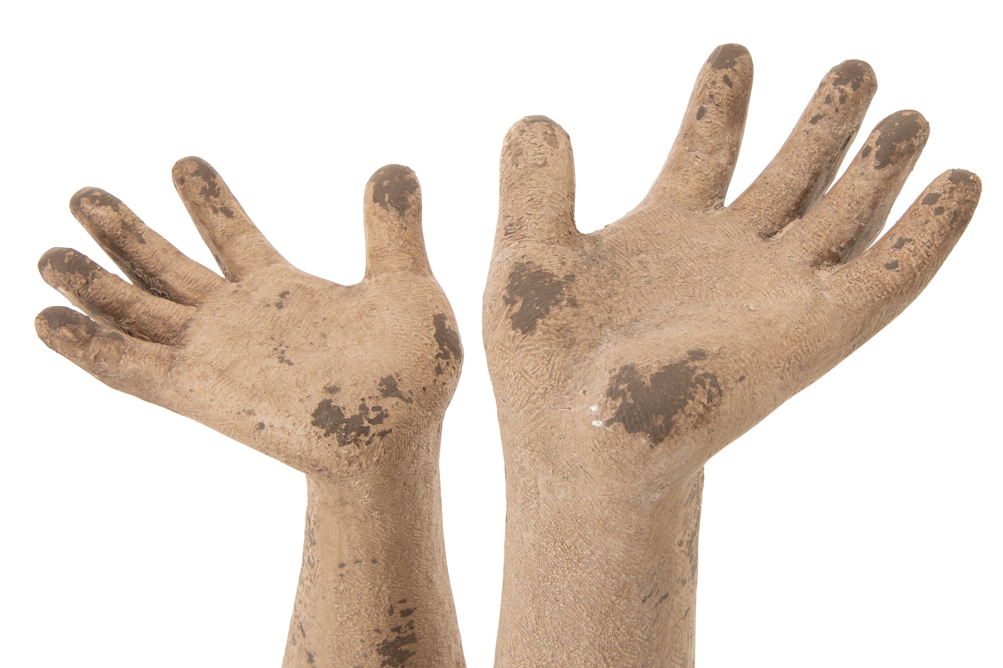 Set Of 2 Hands Antique Outdoor Magnesium Beige