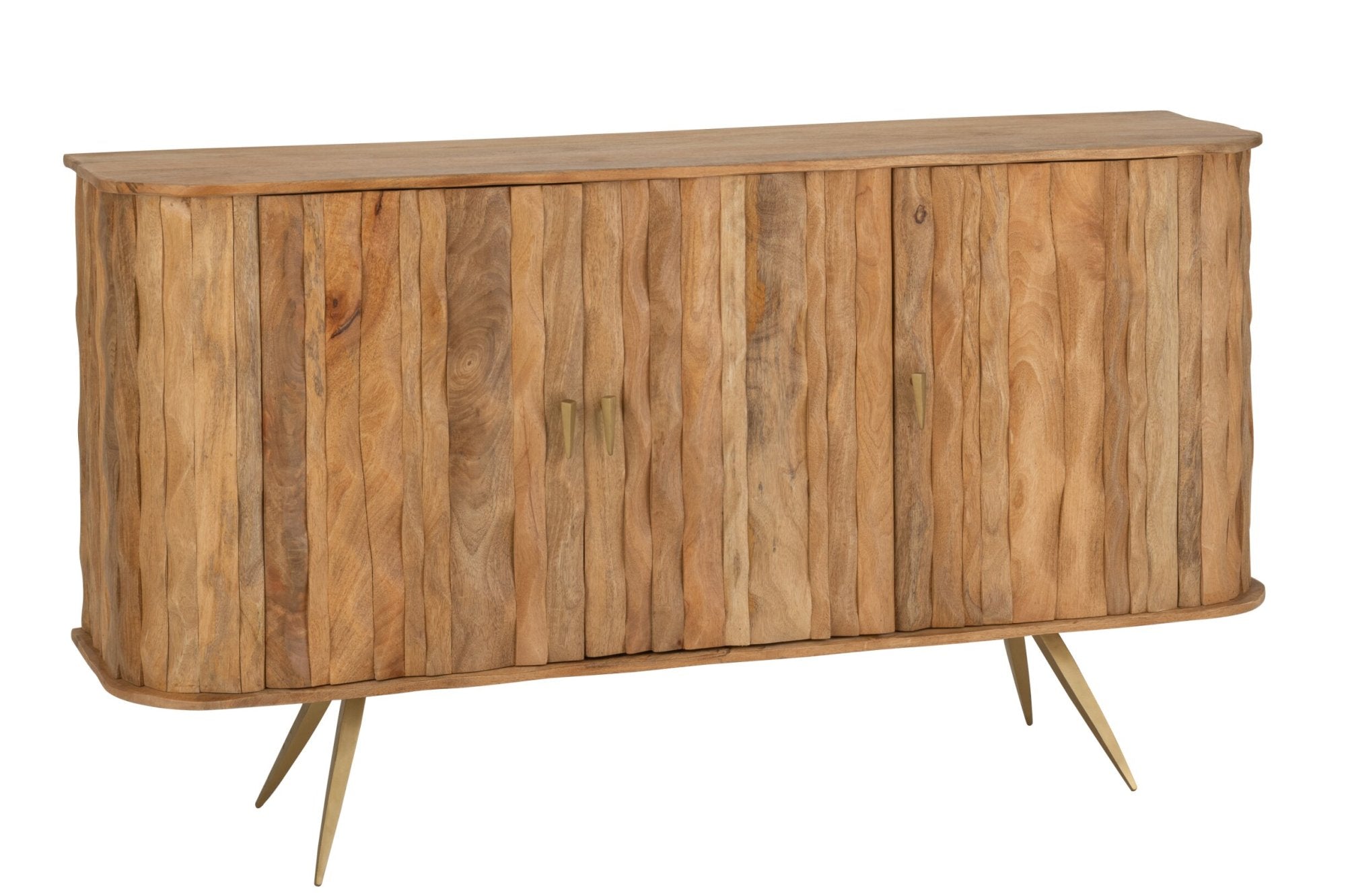 Dressoir Curve – mangohout, naturel, 152x40x83 cm