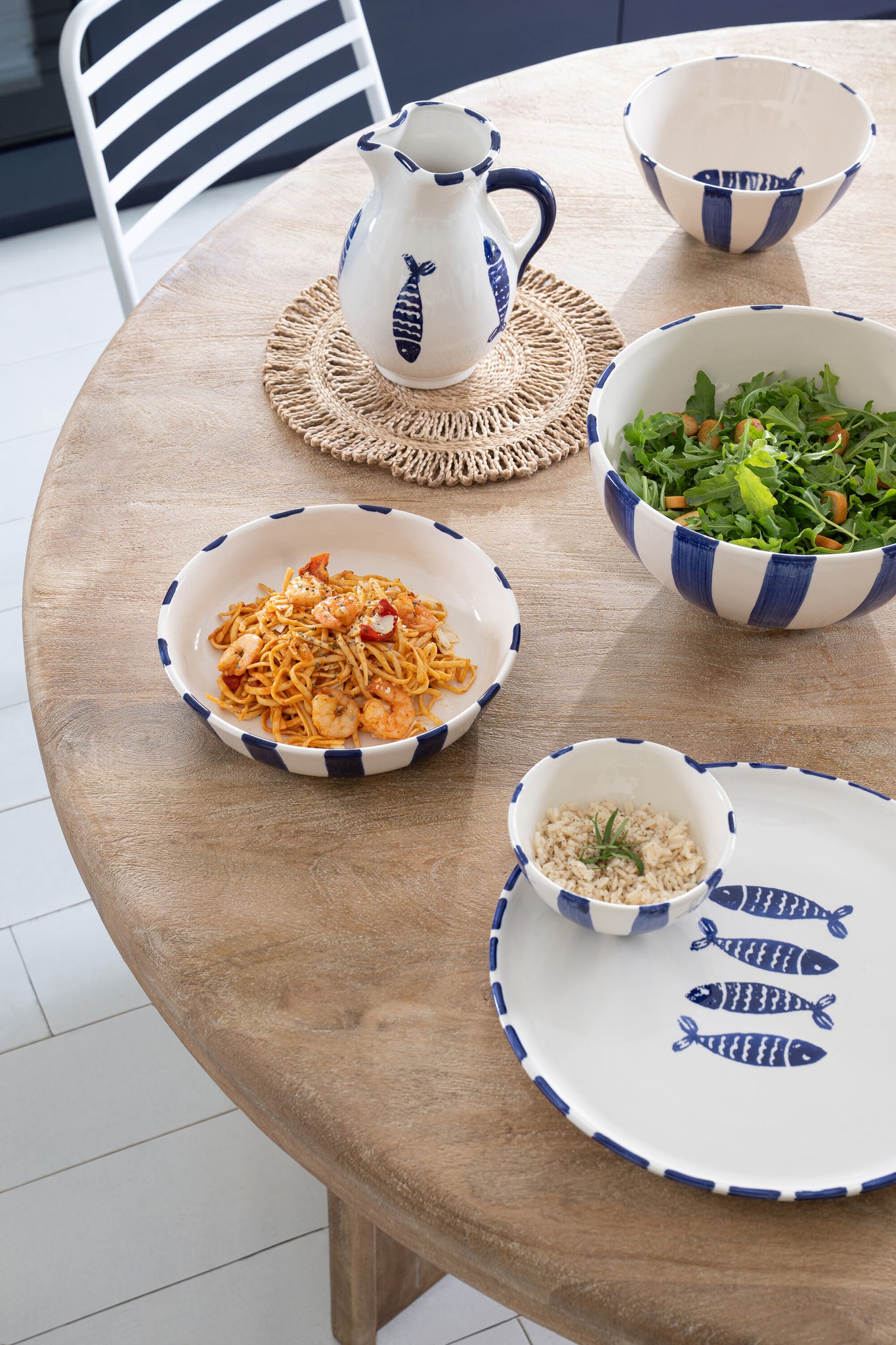 Pitcher Fish Ceramic Dark Blue