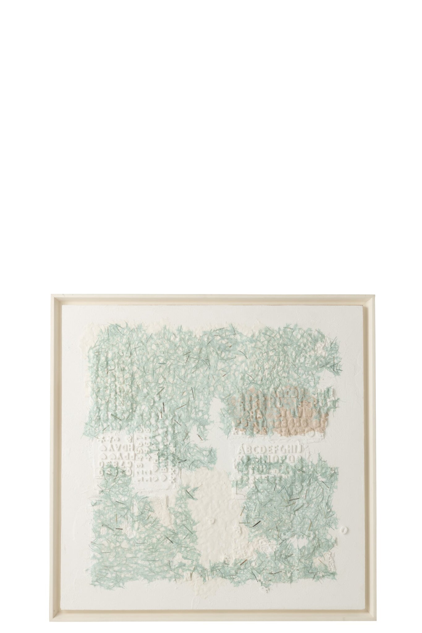 Wandpaneel Plaster – Kiefernholz, weiß/hellgrün, 86x86 cm