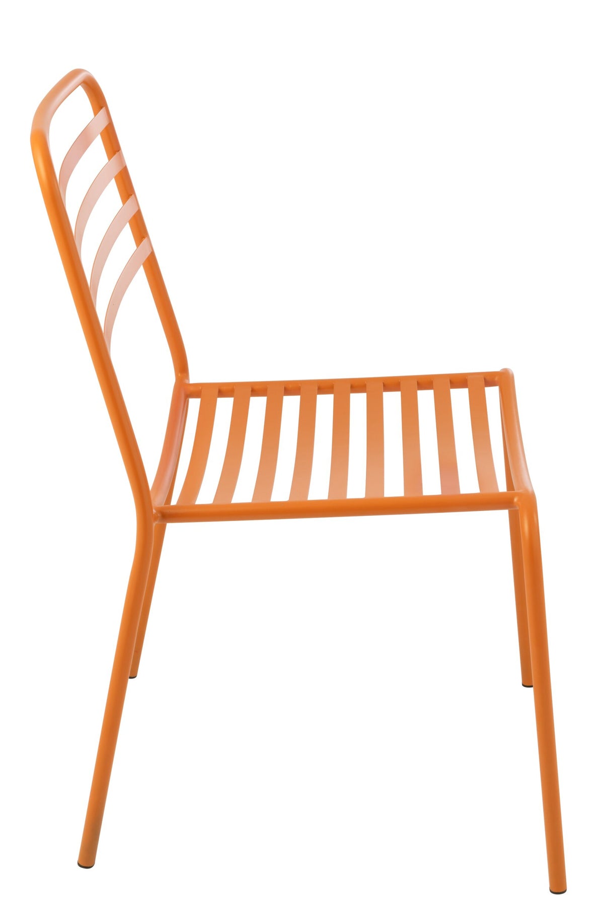 Gestreifter Gartenstuhl – Metall, Orange