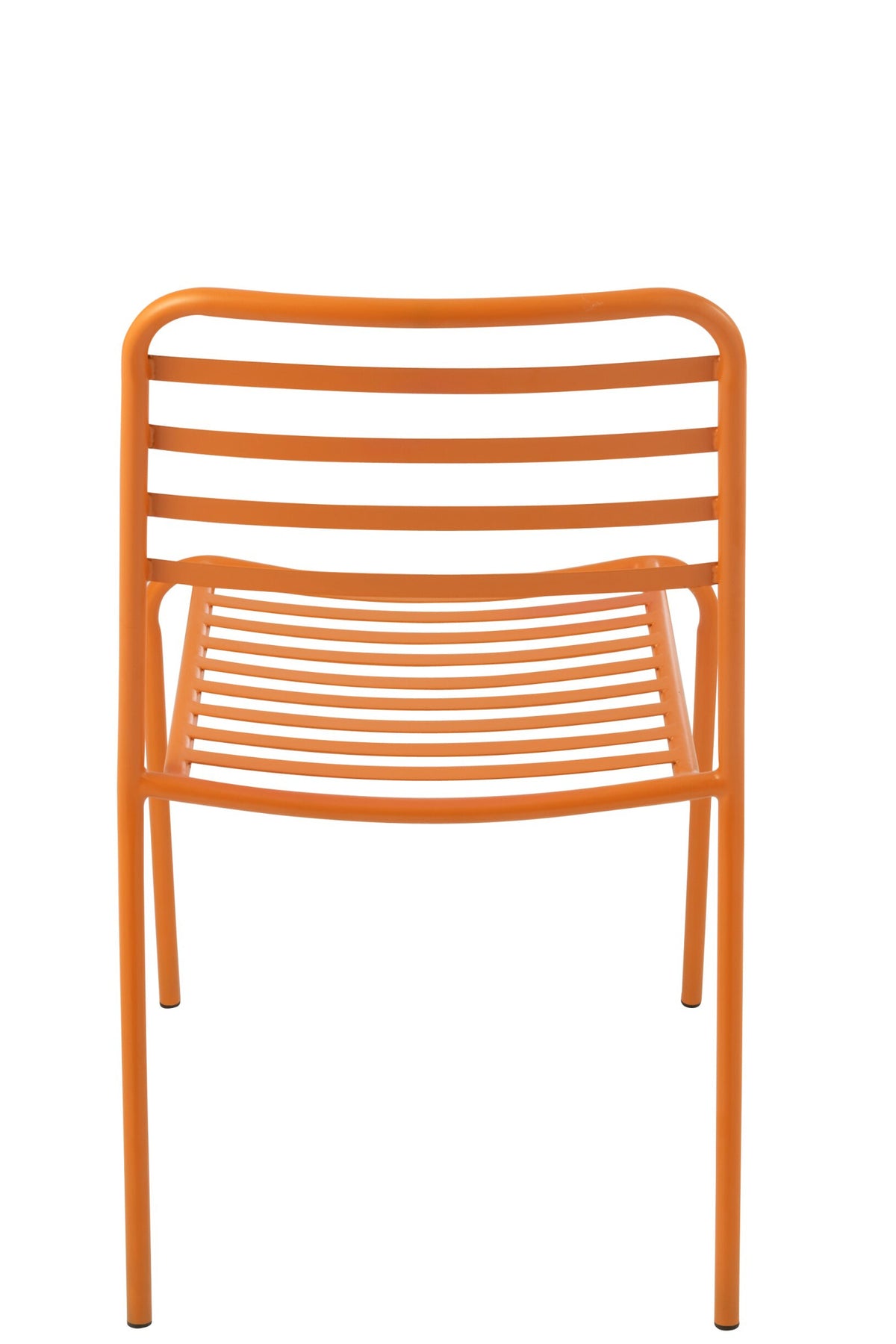 Gestreifter Gartenstuhl – Metall, Orange