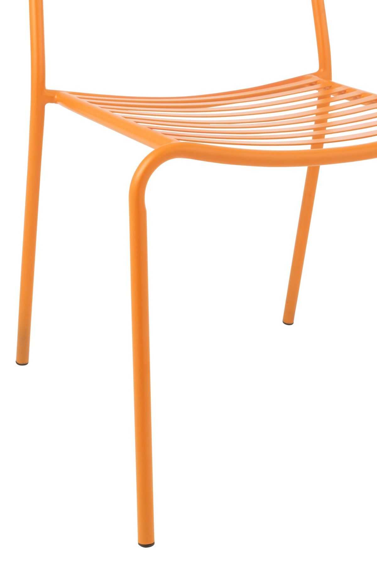 Gestreifter Gartenstuhl – Metall, Orange