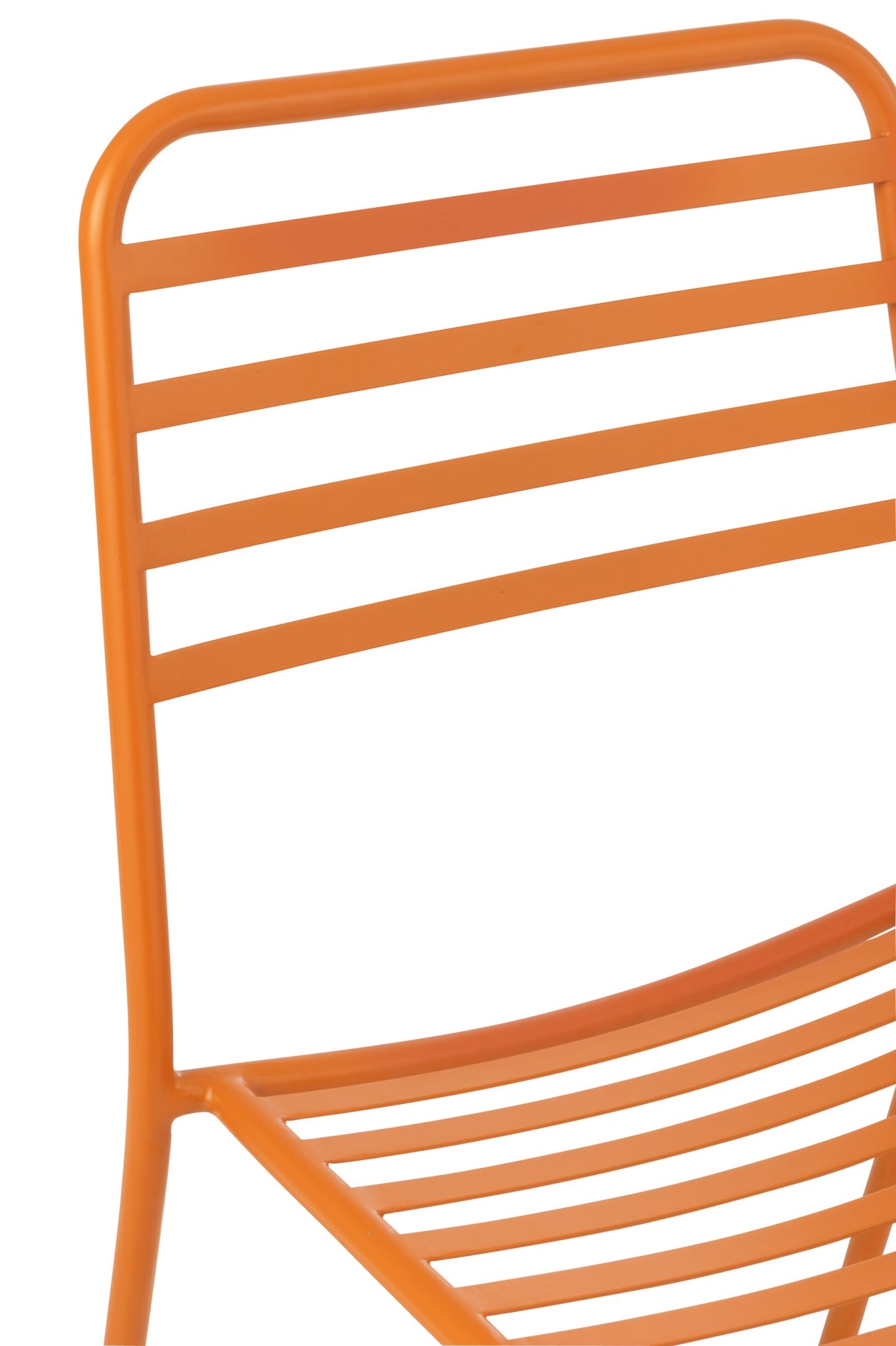 Gestreifter Gartenstuhl – Metall, Orange
