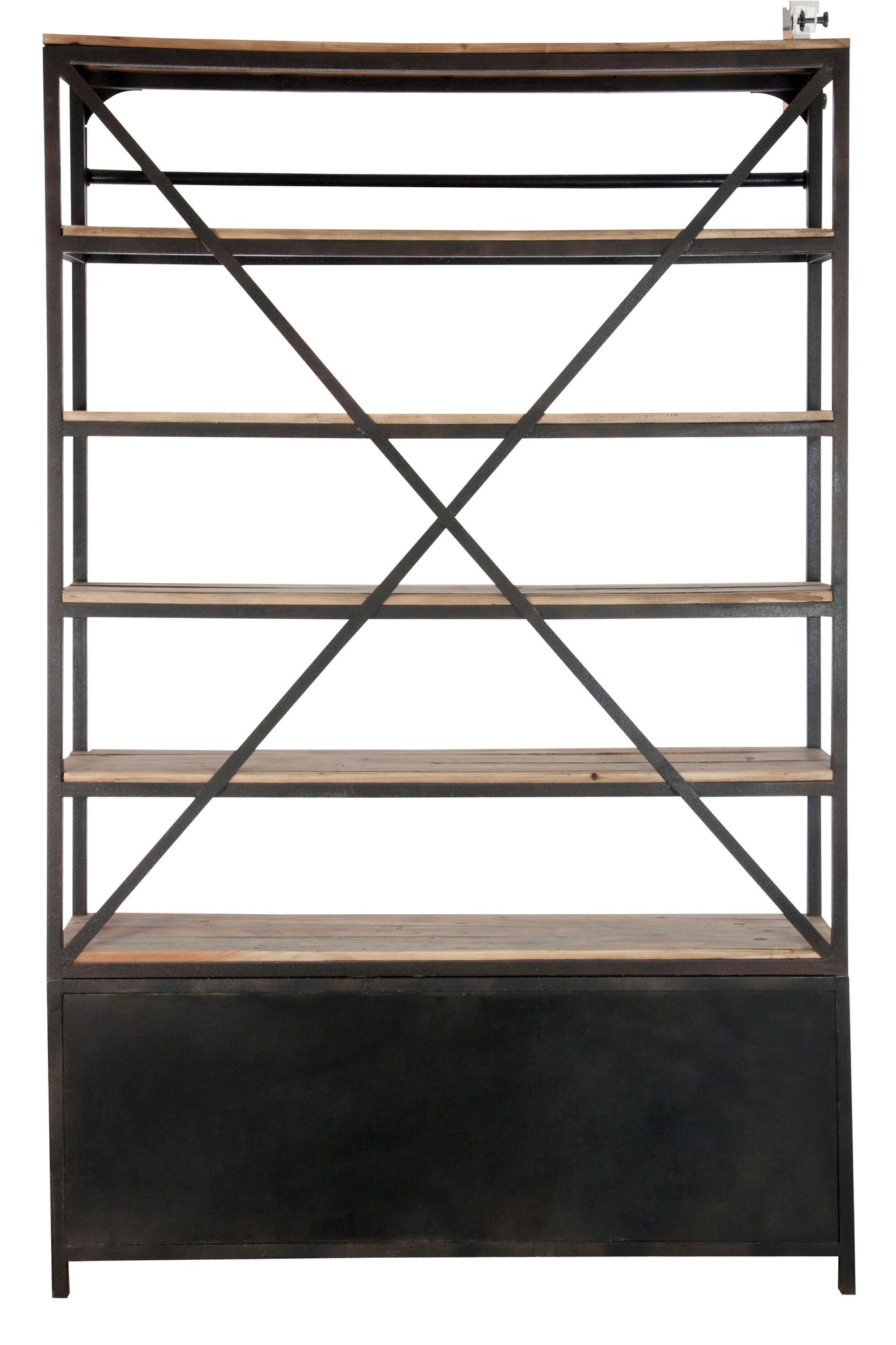 Rack+Ladder 4Shelves Wood/Metal Natural/Brown 160X45x243cm