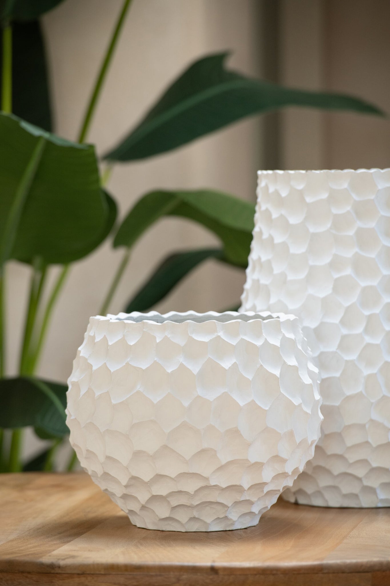 Bloempot Dents Outdoor — zandwit, medium