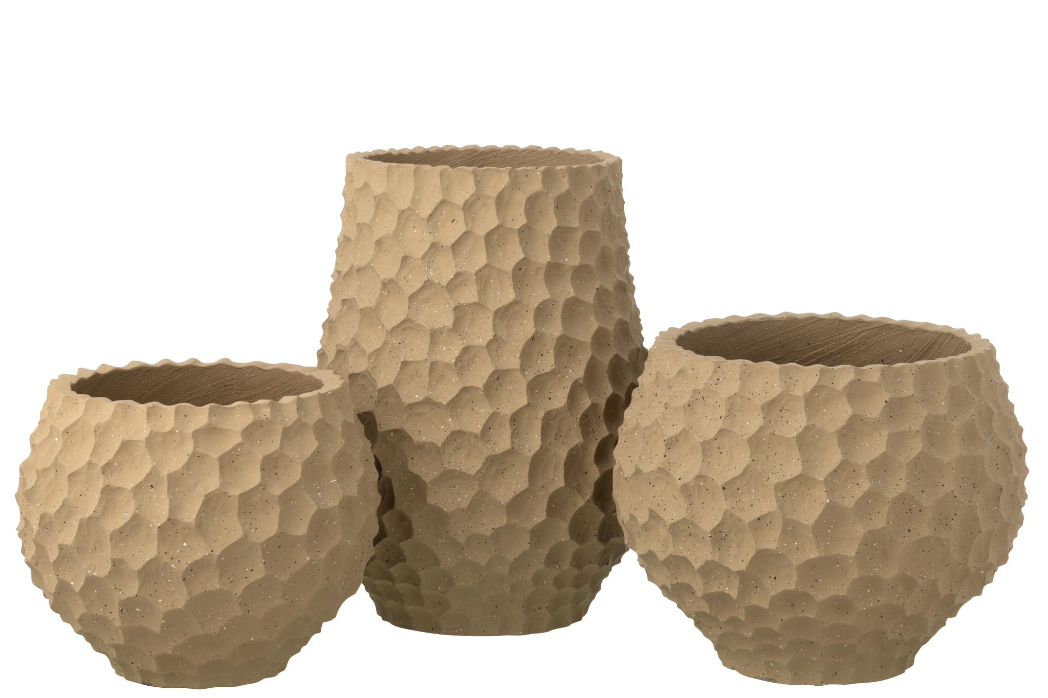 Flowerpot Dents + Outdoor Sand Taupe Large