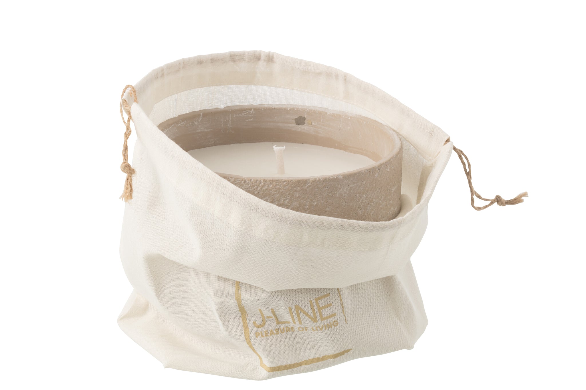 Outdoor Candle 31H Round Paraffin Light Beige Medium