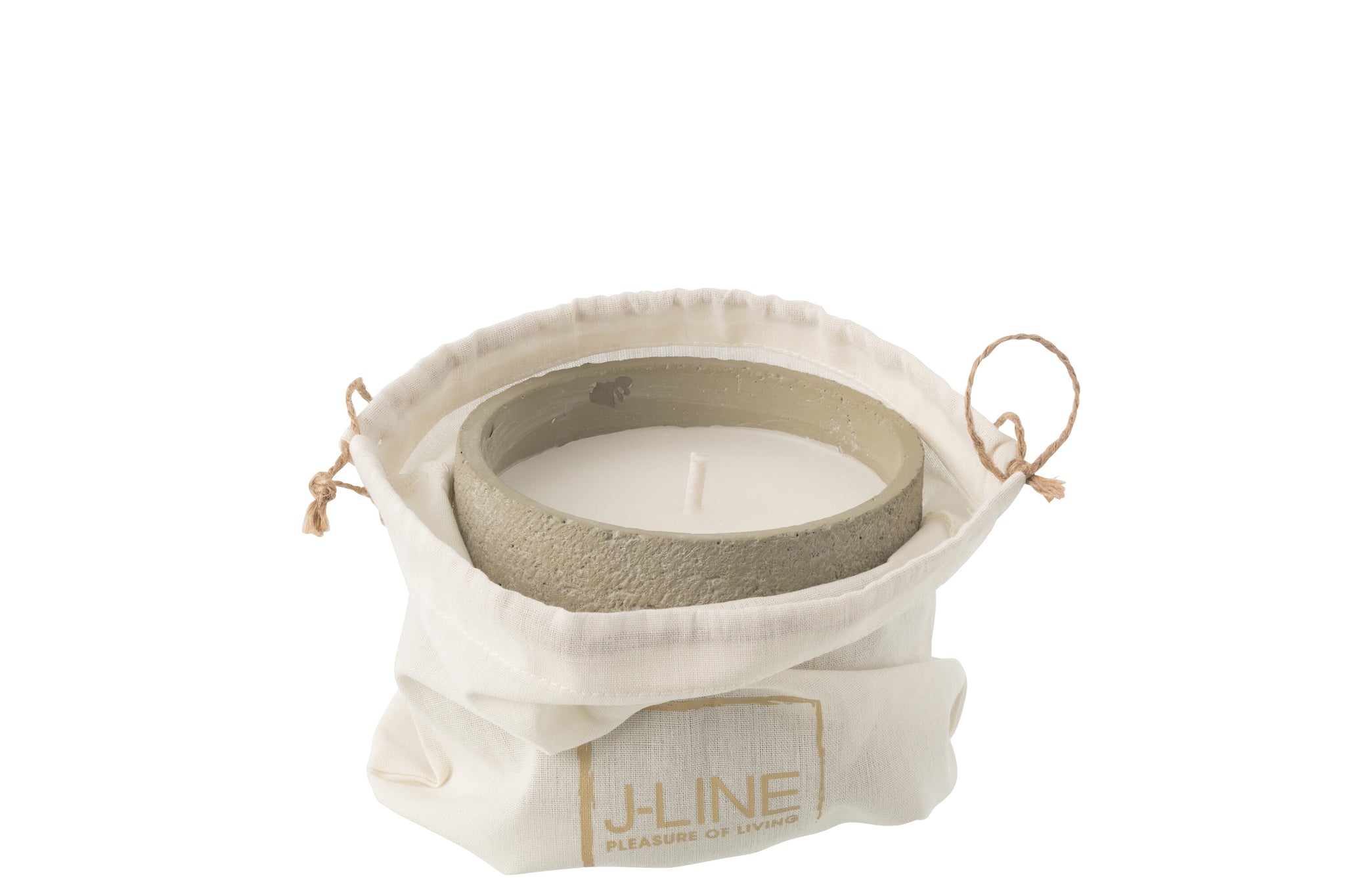 Outdoor Candle 16H Round Paraffin Light Green Small