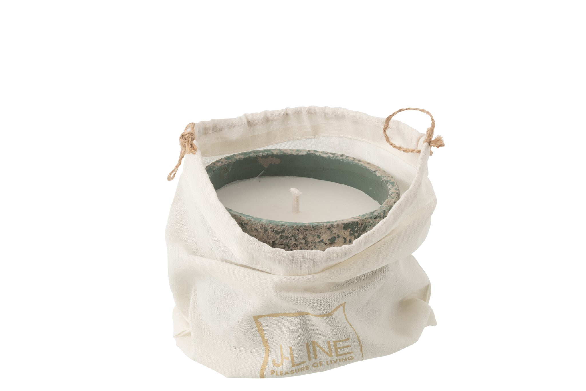 Outdoor Candle 16H Round Paraffin Turquoise Small