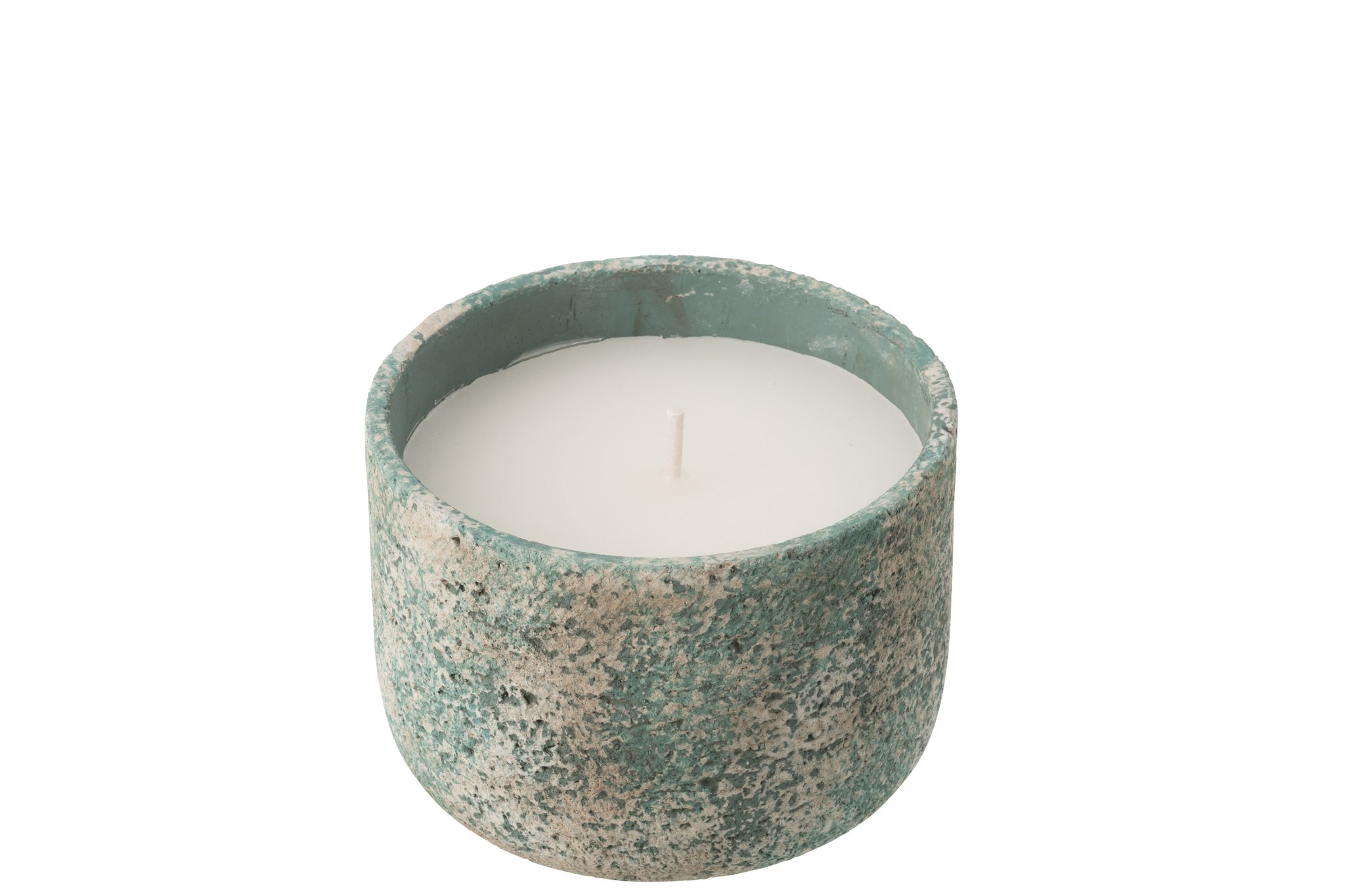 Outdoor Candle 31H Round Paraffin Turquoise Medium