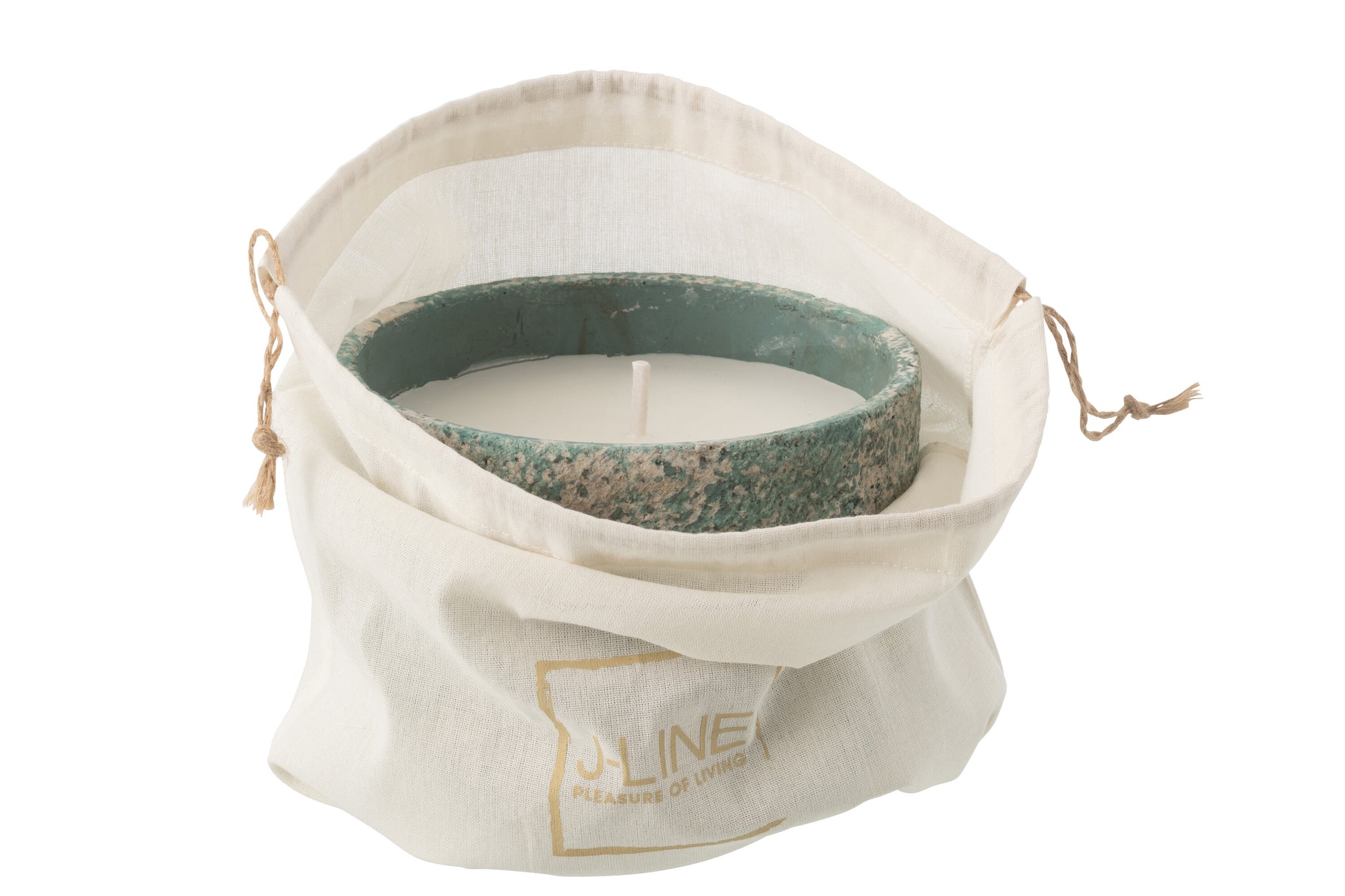 Outdoor Candle 31H Round Paraffin Turquoise Medium