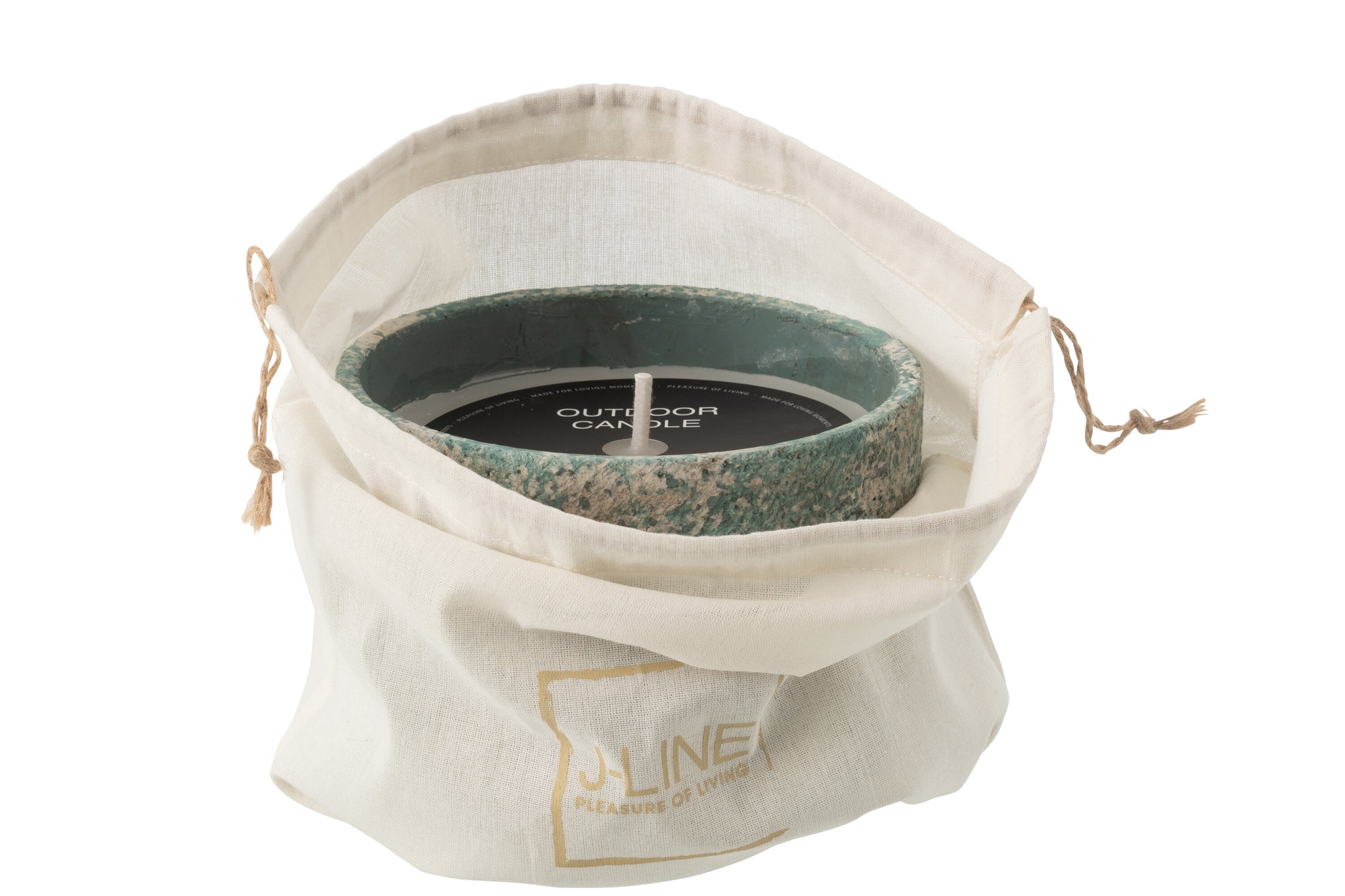 Outdoor Candle 31H Round Paraffin Turquoise Medium