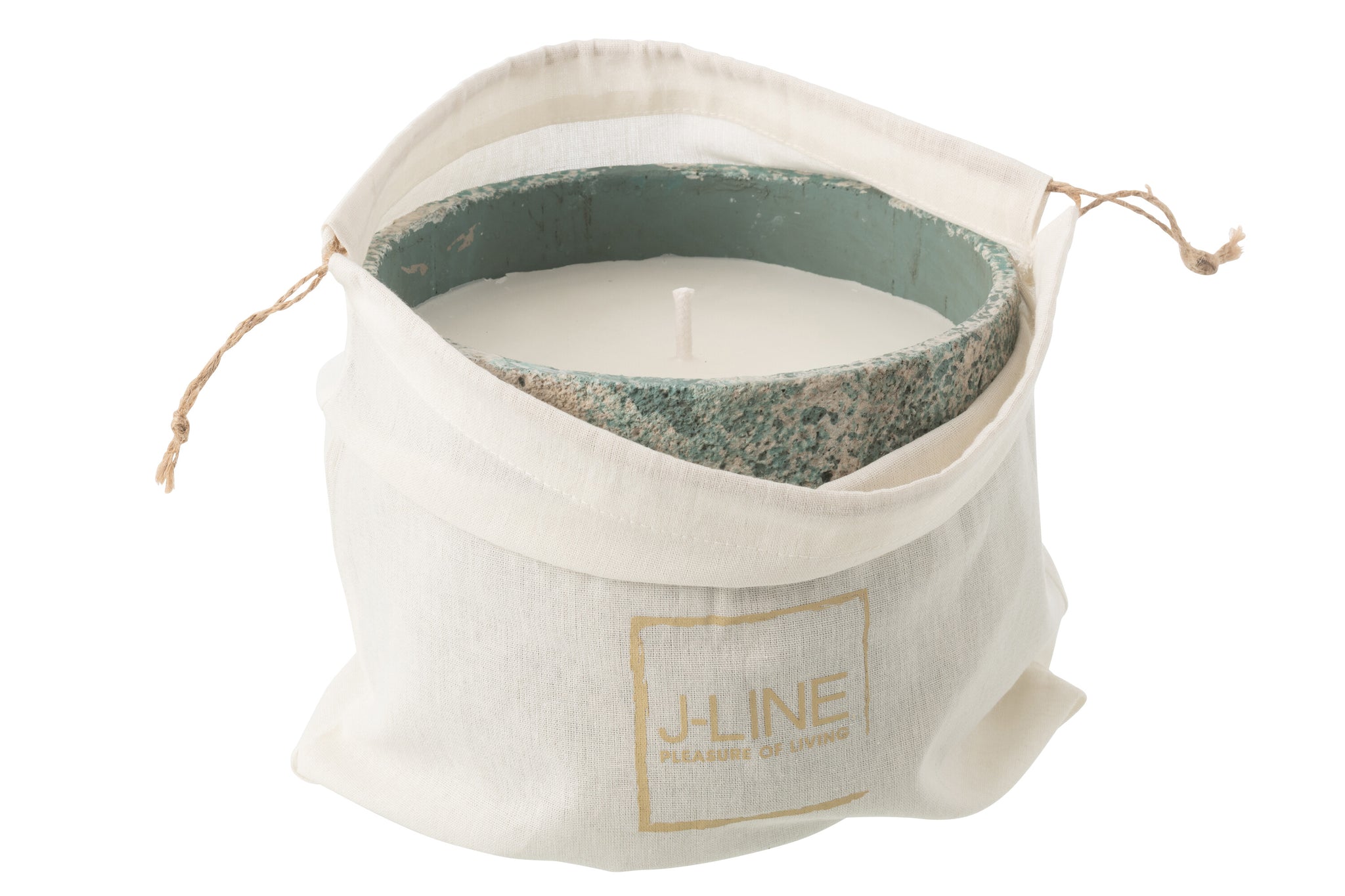 Outdoor Candle 47H Round Paraffin Turquoise Large