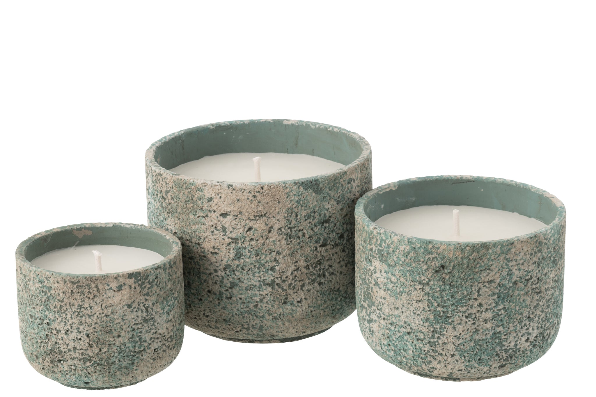 Outdoor Candle 47H Round Paraffin Turquoise Large