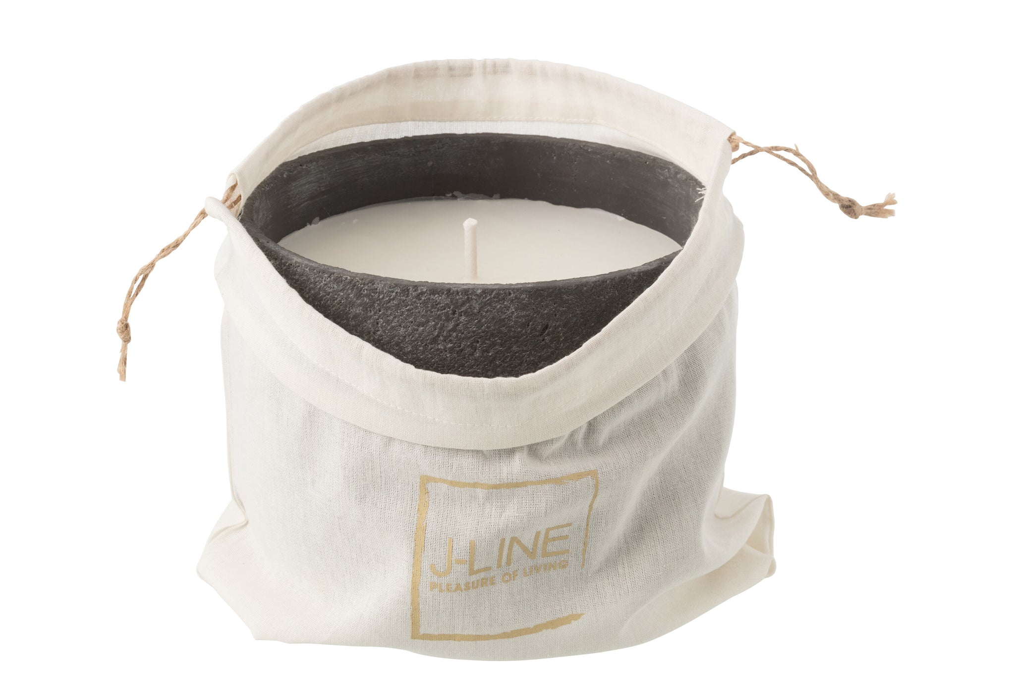 Outdoor Candle 47H Round Paraffin Dark Grey Large