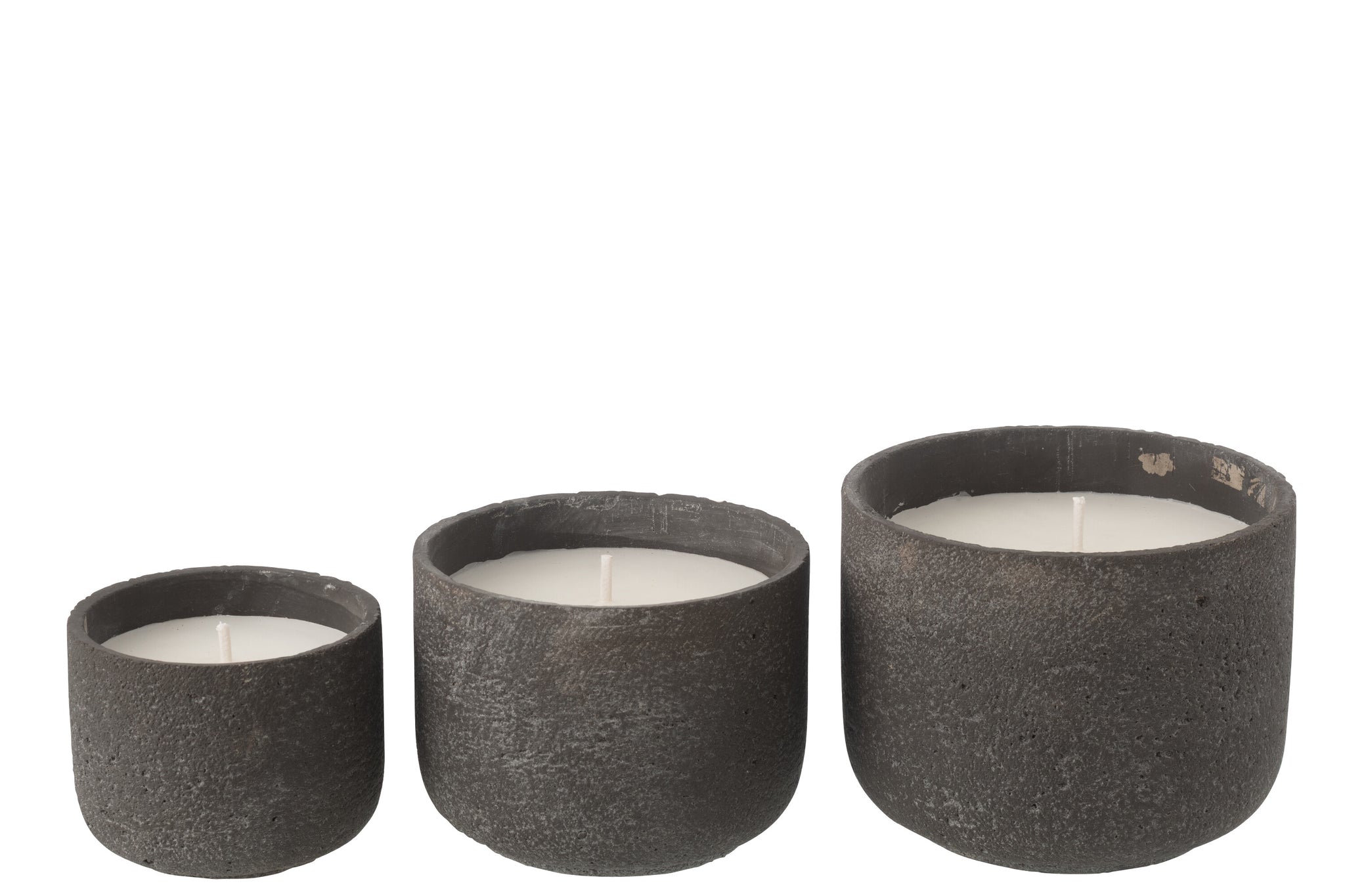 Outdoor Candle 47H Round Paraffin Dark Grey Large