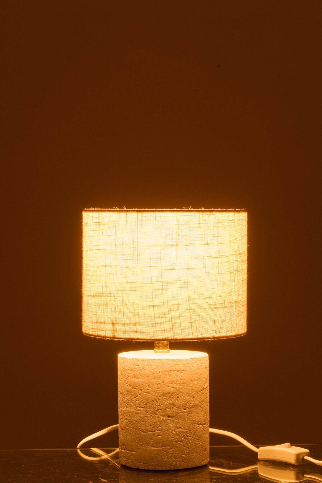 Table Lamp Pierre Ceramic White/Ecru Small