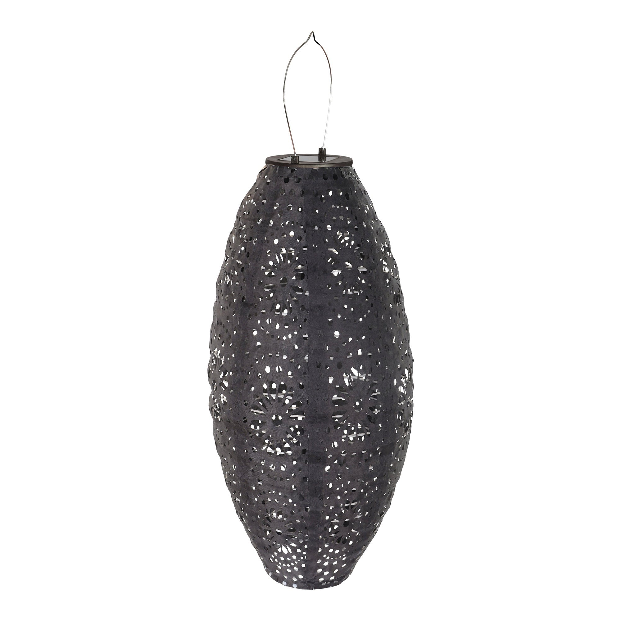 Foxdale LED Lantern - Lantern, rechargeable with integrated solar panel, grey