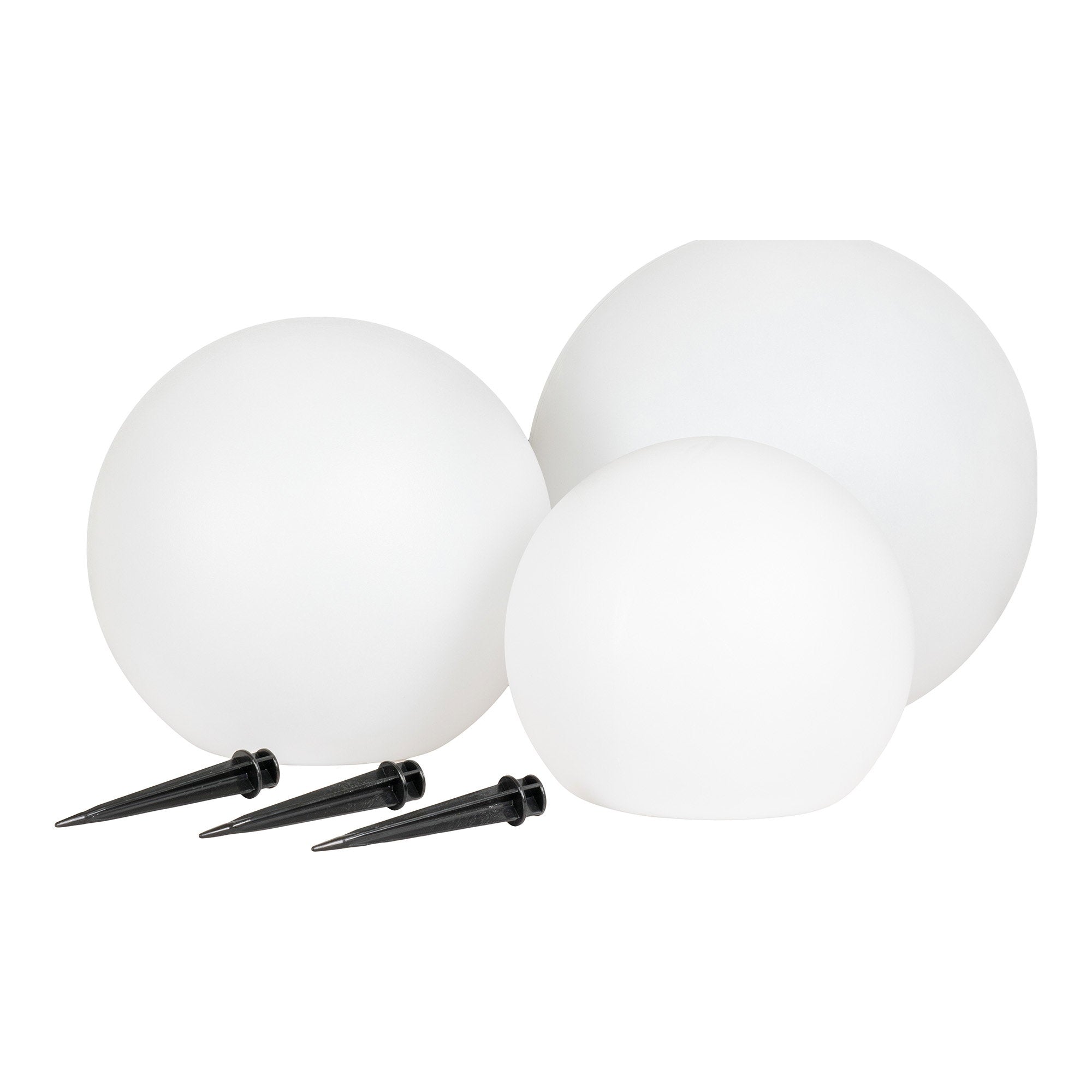 Lifton LED Lamp - Lamp, rechargeable with integrated solar panel, white set of 3