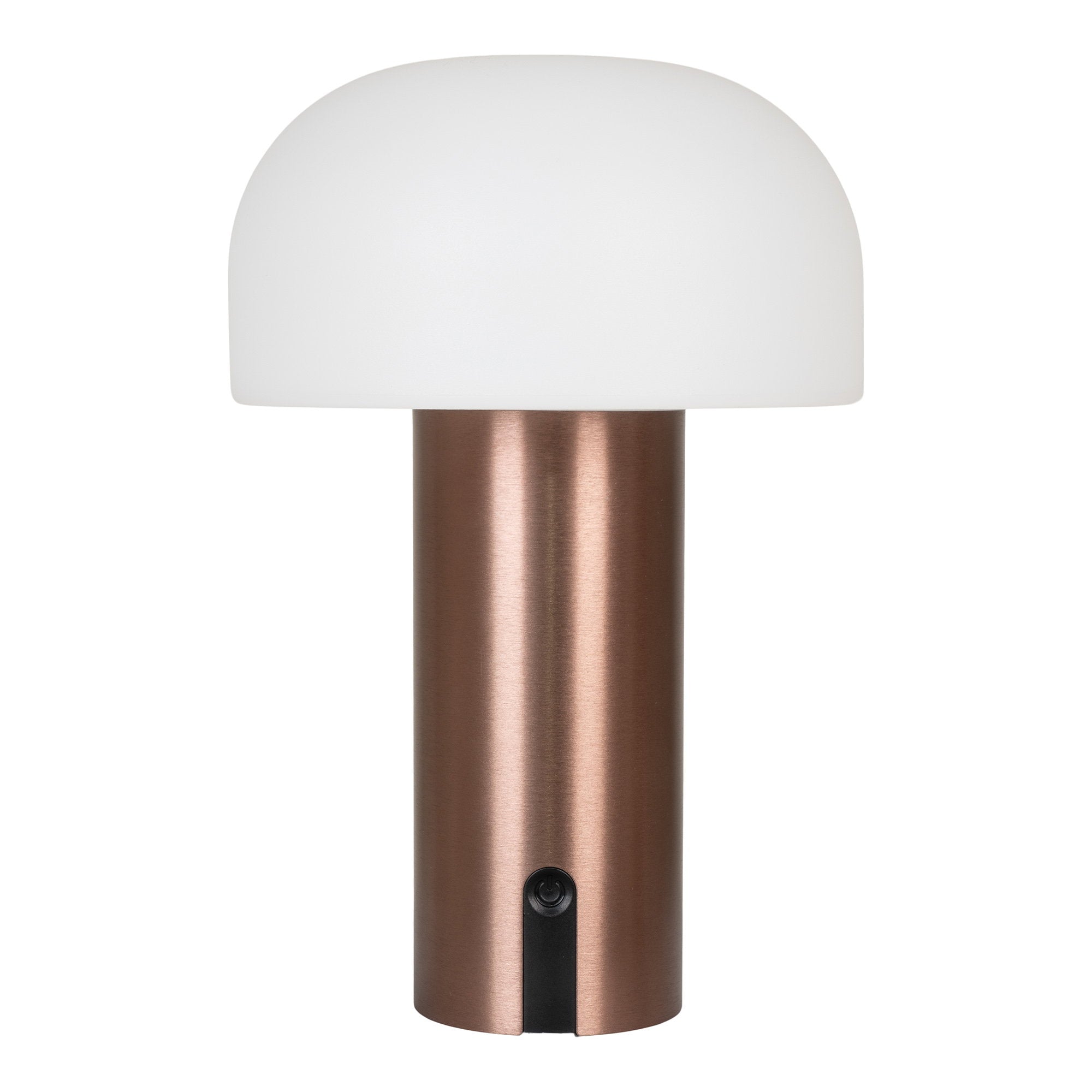 LED-Lampe Soham – aufladbar, weiß/kupfer