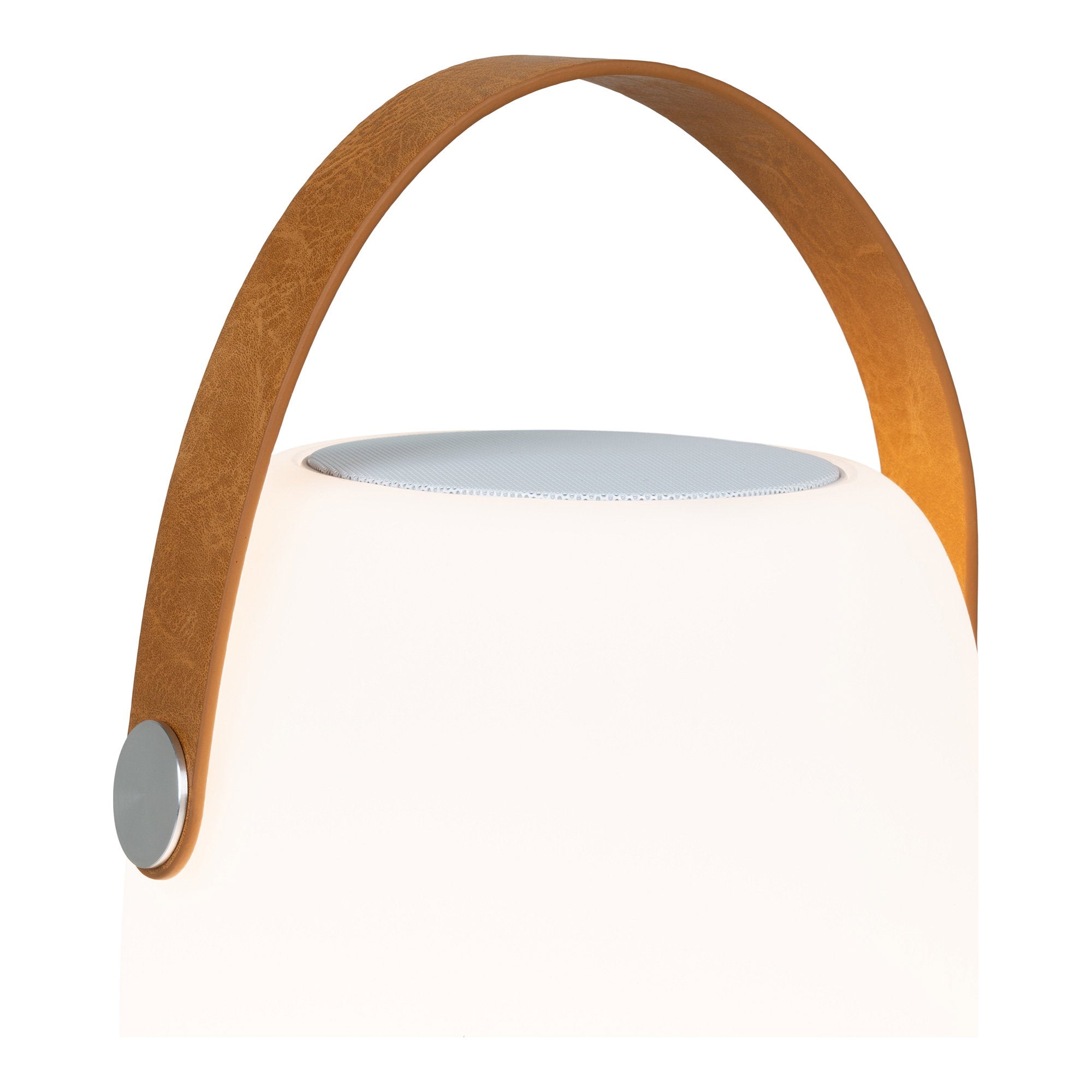 Cardiff LED Lampe – Lampe mit Gurt, Bluetooth-Lautsprecher, wiederaufladbar, weiß