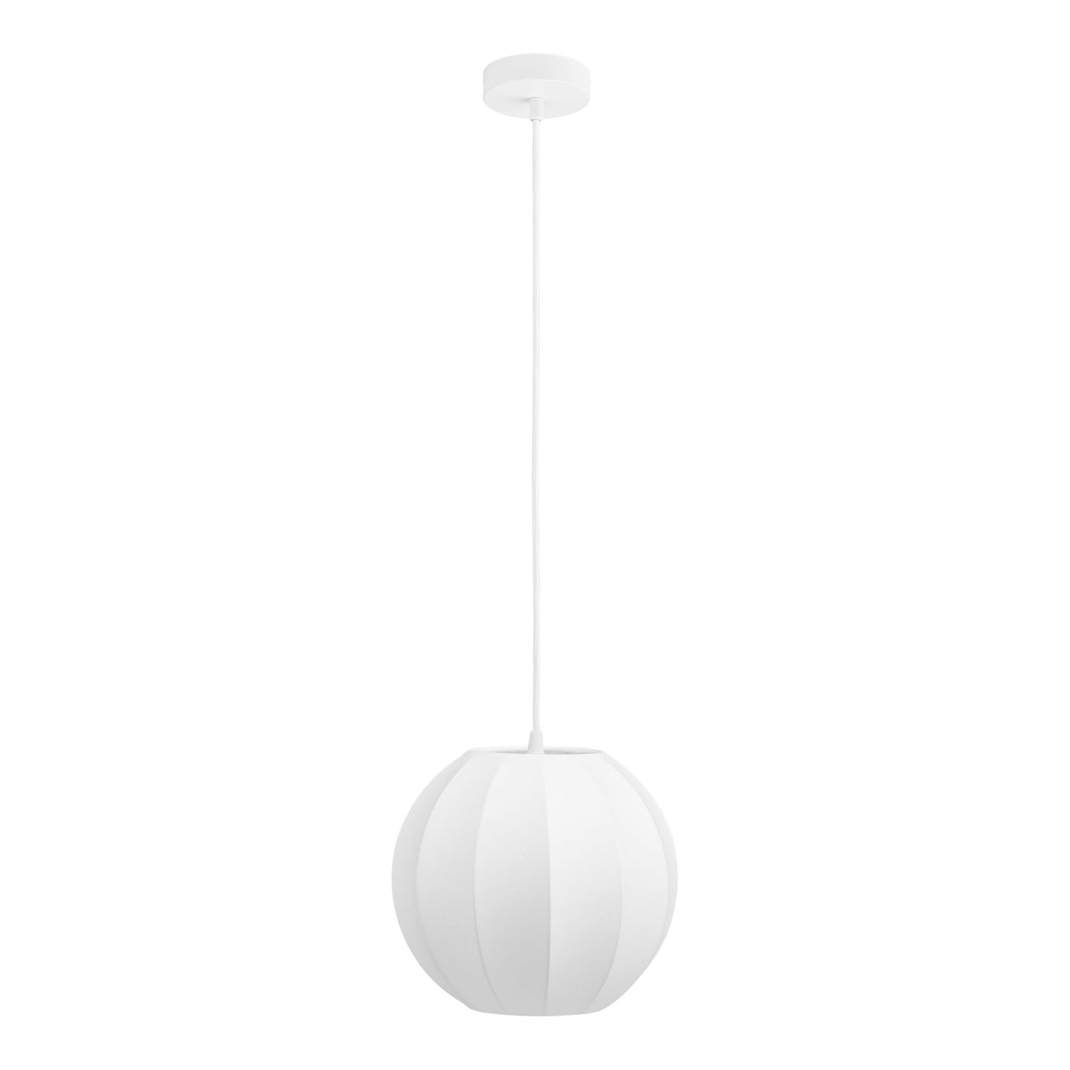 Hanglamp Coventry – resin en metaal, wit, ø25 cm