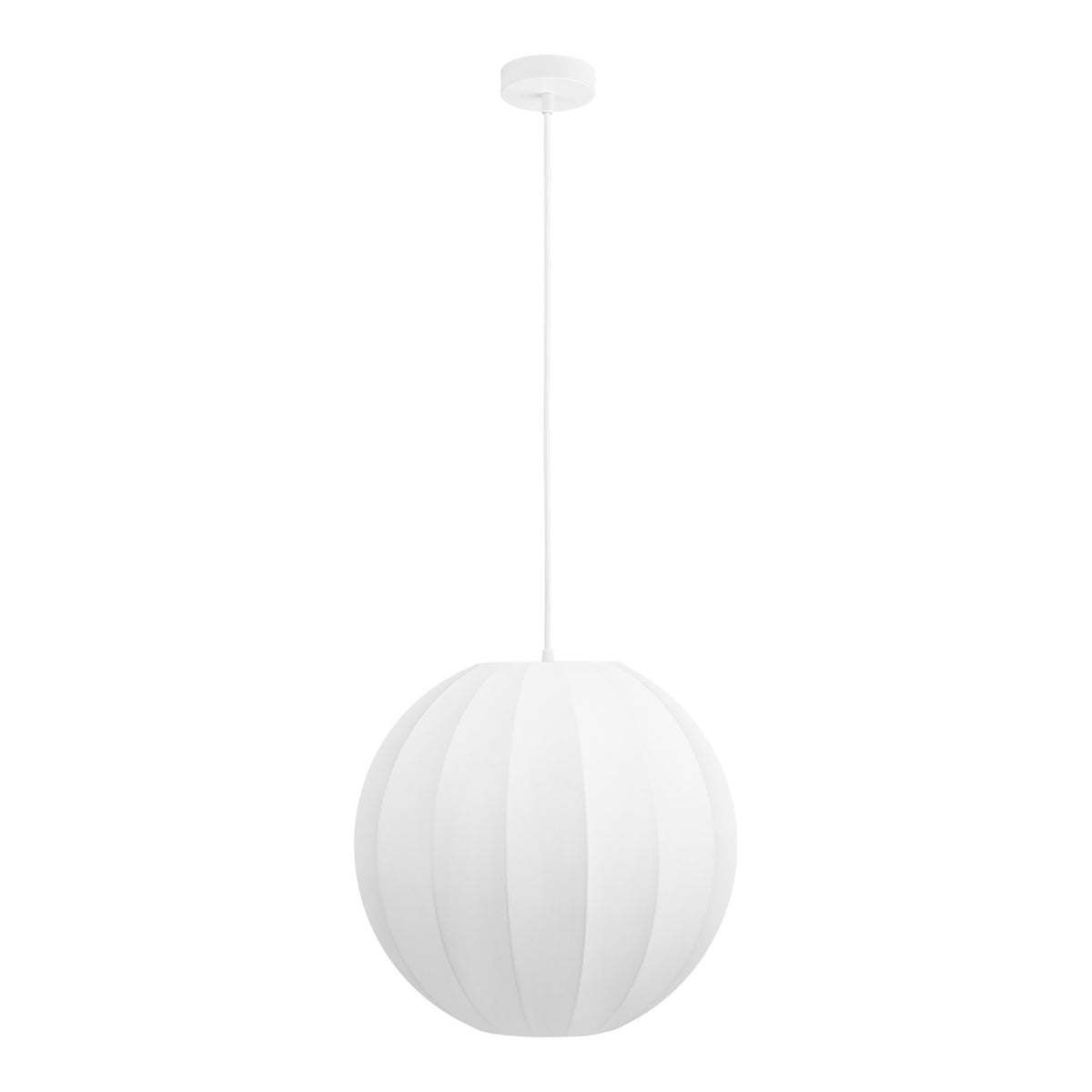 Hanglamp Coventry – resin en metaal, wit, ø40 cm