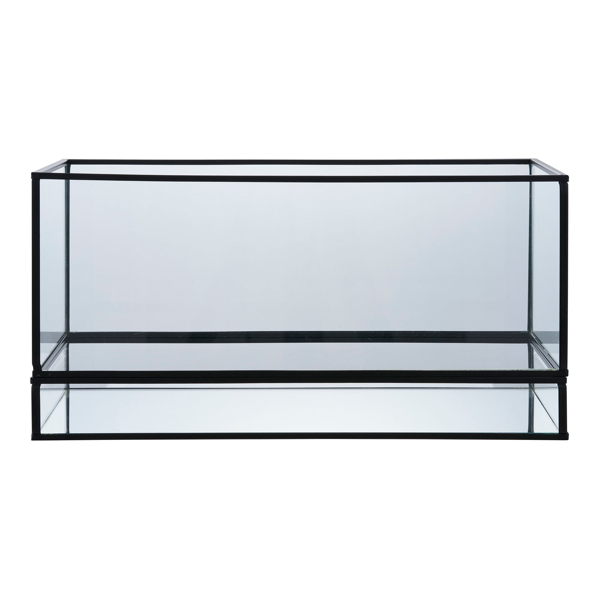 Hurricane Candle Holder - Hurricane Candle Holder, metal/glass, black 30x12x15 cm