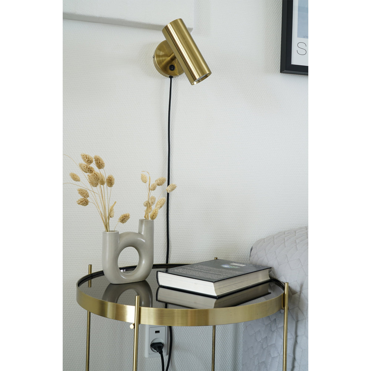 Wandlamp Paris – metaal, messing, 15×10×22 cm