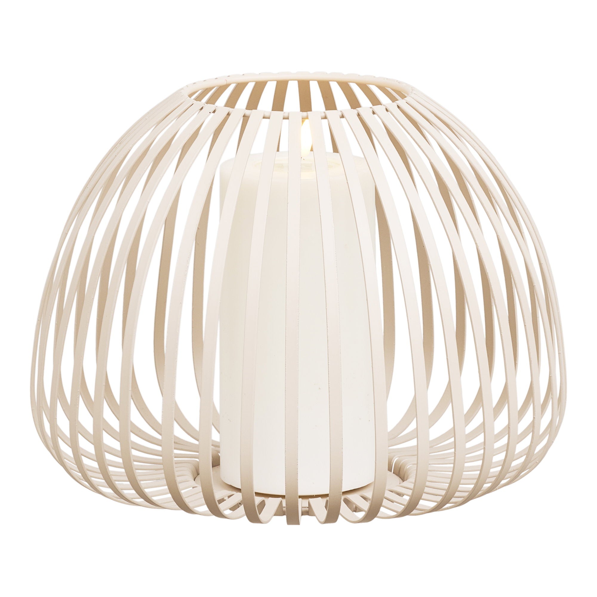 Stoense Laterne - Laterne, Metall, beige ø25x19 cm