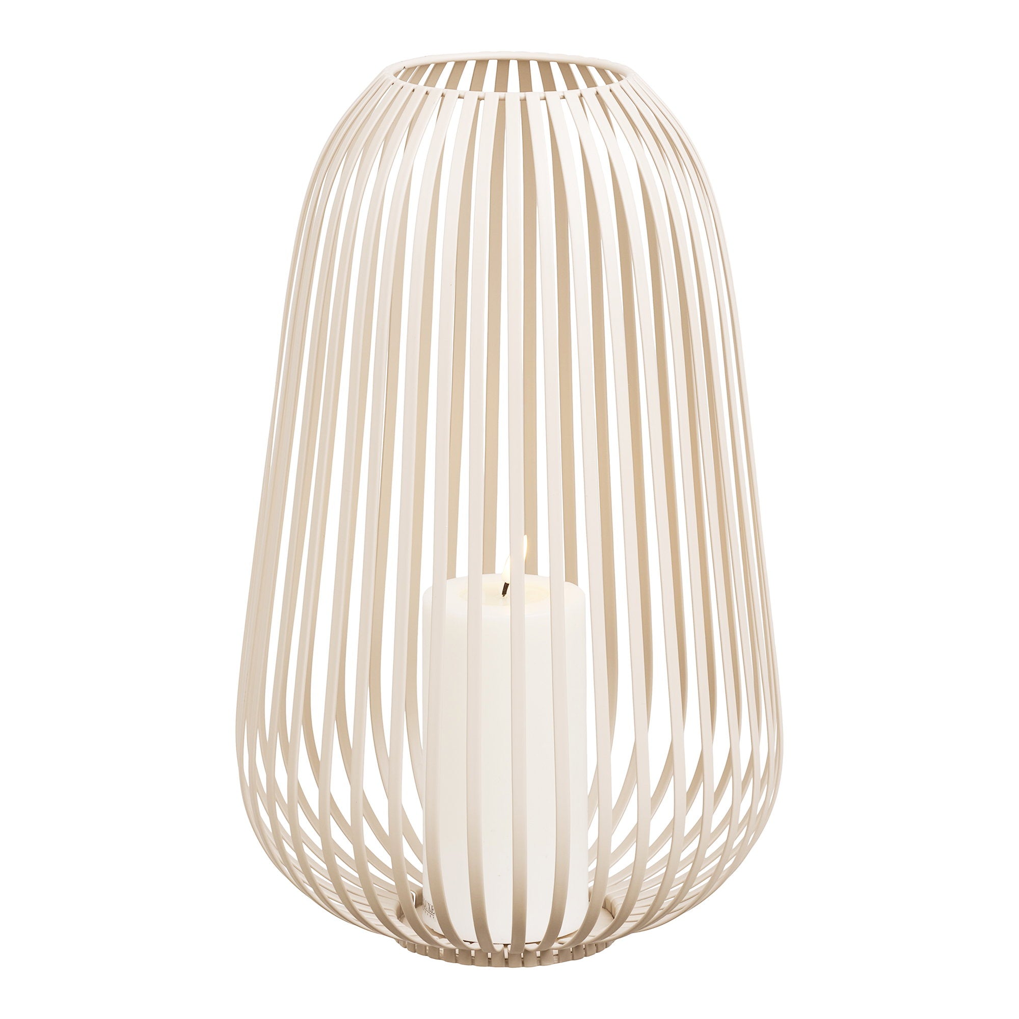 Stoense Laterne – Laterne, Metall, beige ø24,5x40 cm