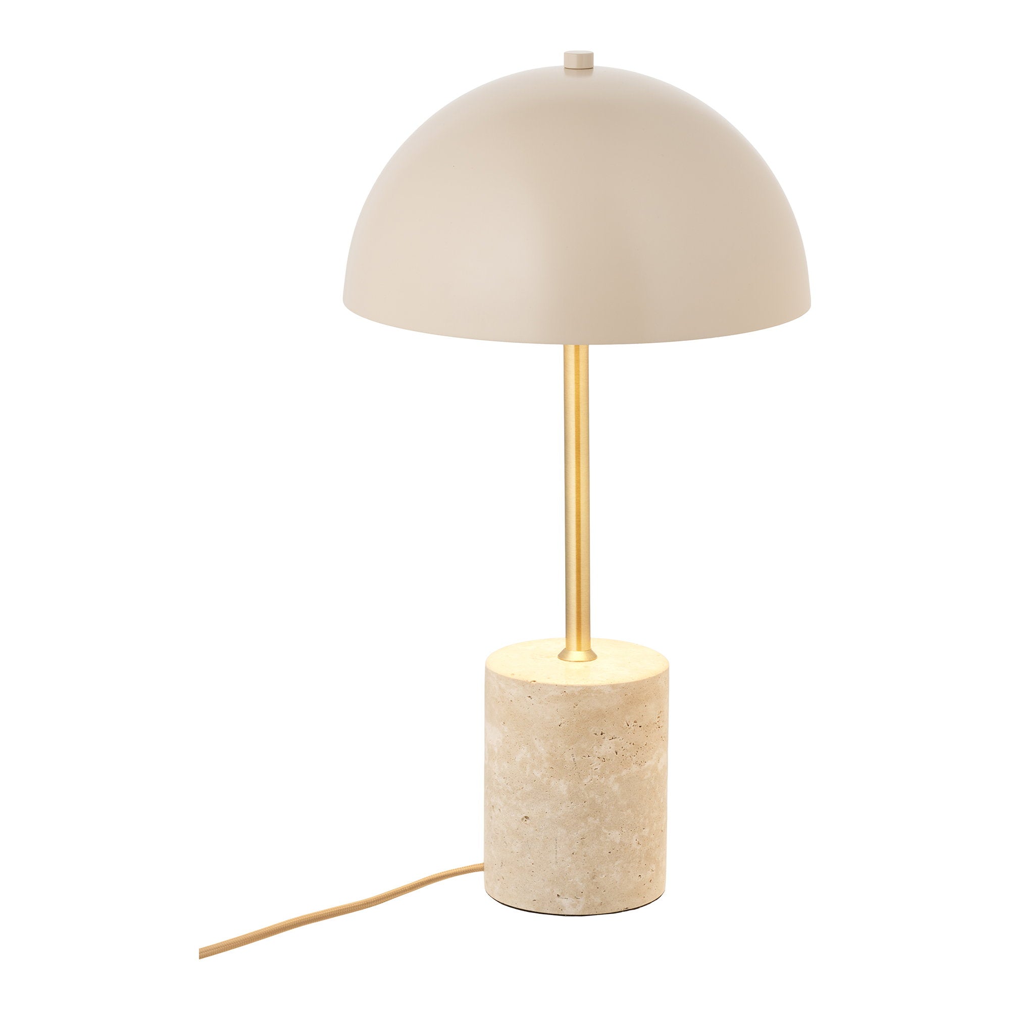 Sheffield Tischleuchte – Marmor/Metall, beige