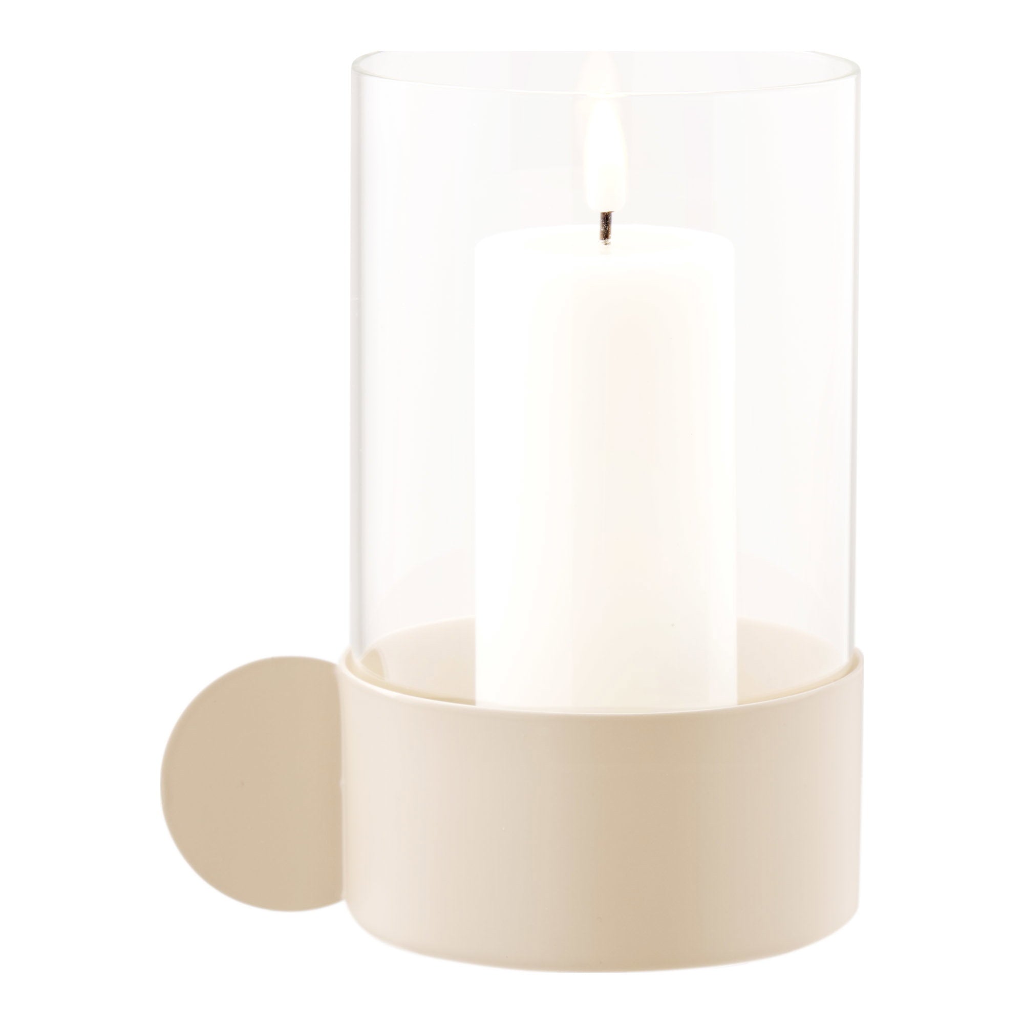 Windlicht - Windlicht, Glas/Metall, beige, 10x13,5x16,5 cm